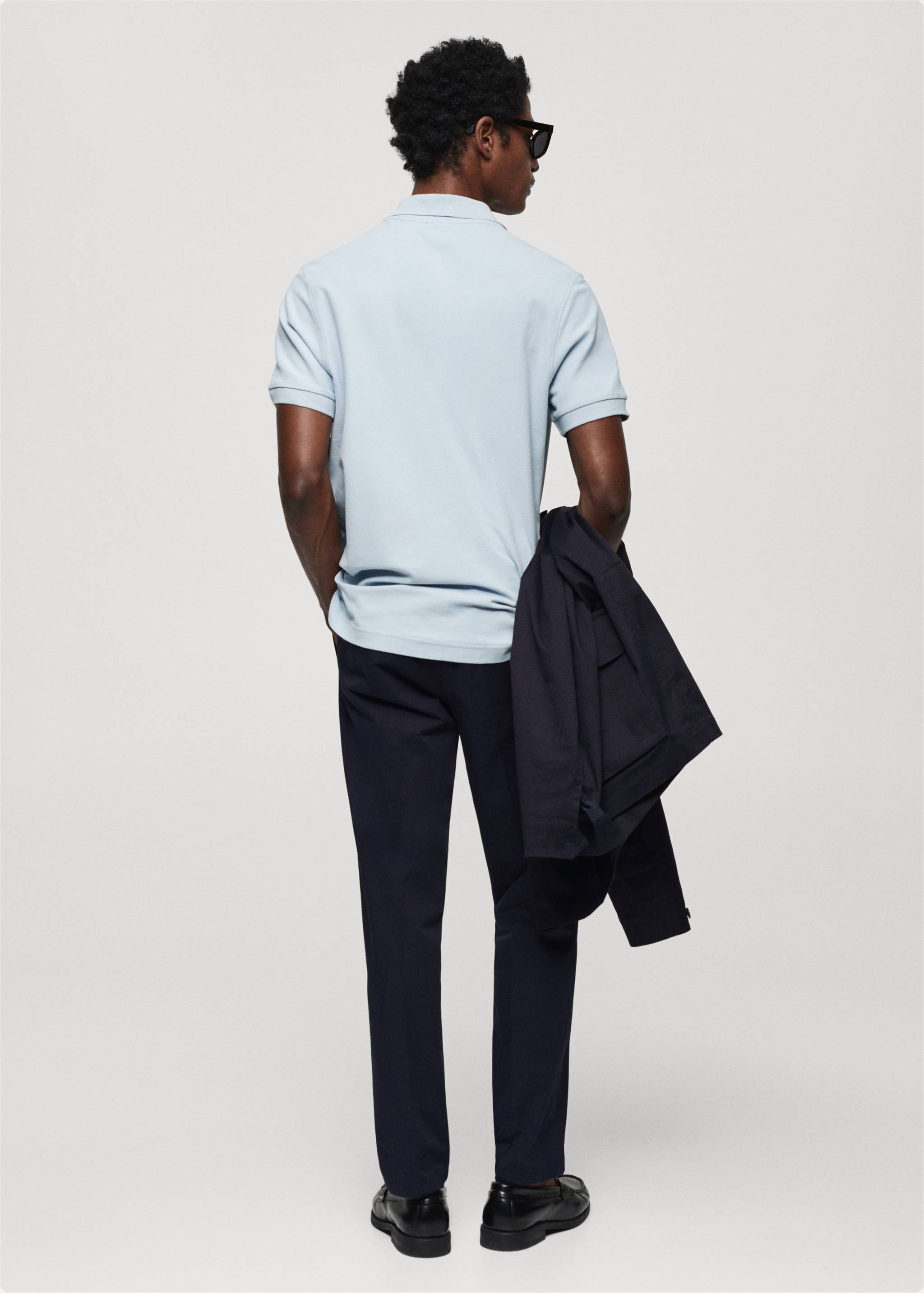 100% cotton pique polo shirt - Reverse of the article