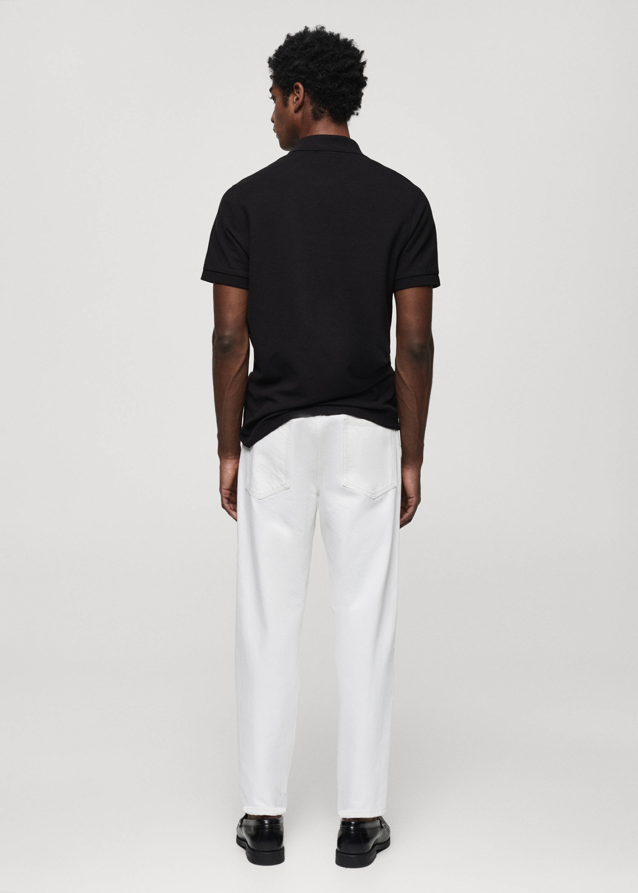 100% cotton pique polo shirt - Reverse of the article