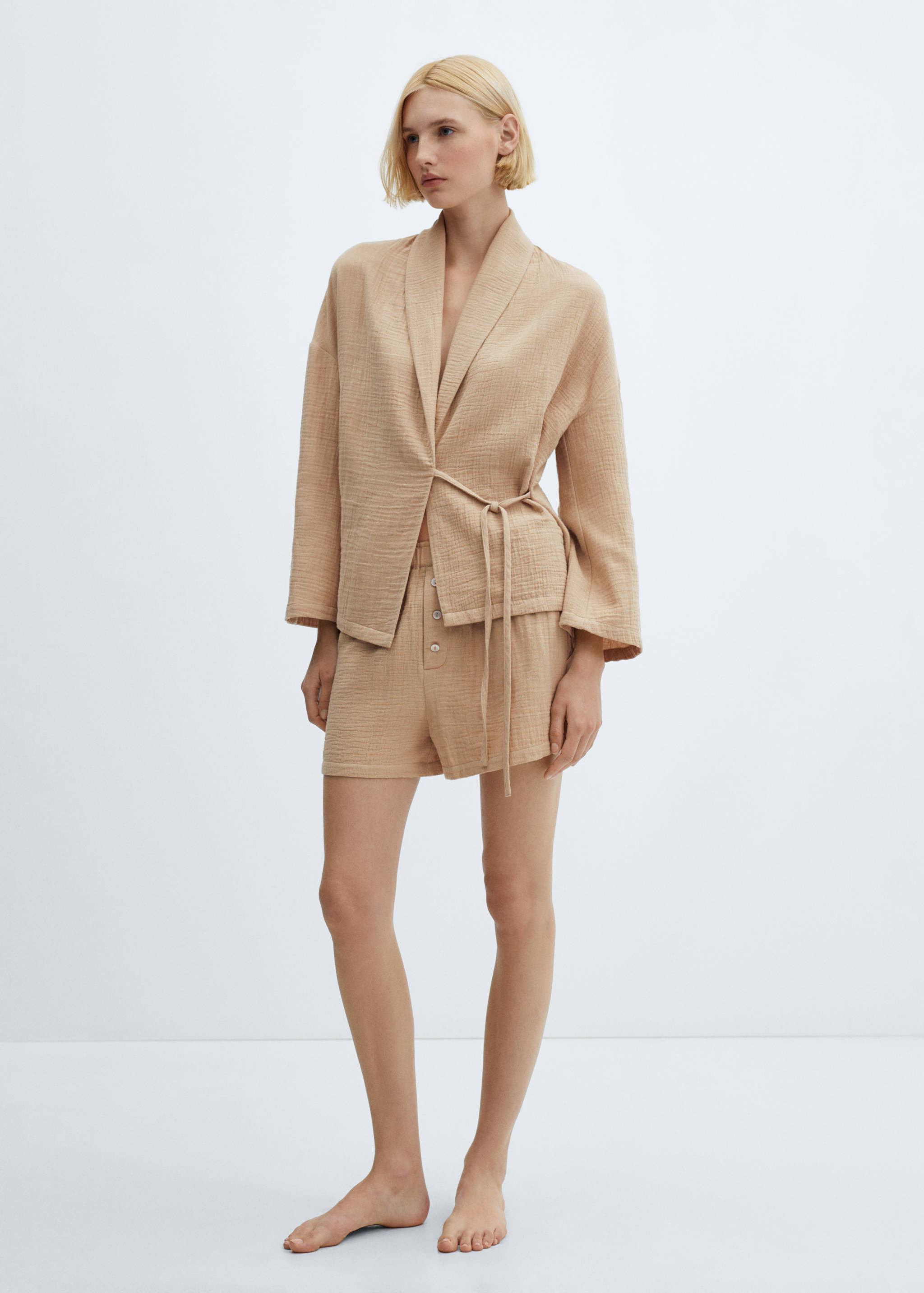 Short pyjama gaze de coton - Plan général