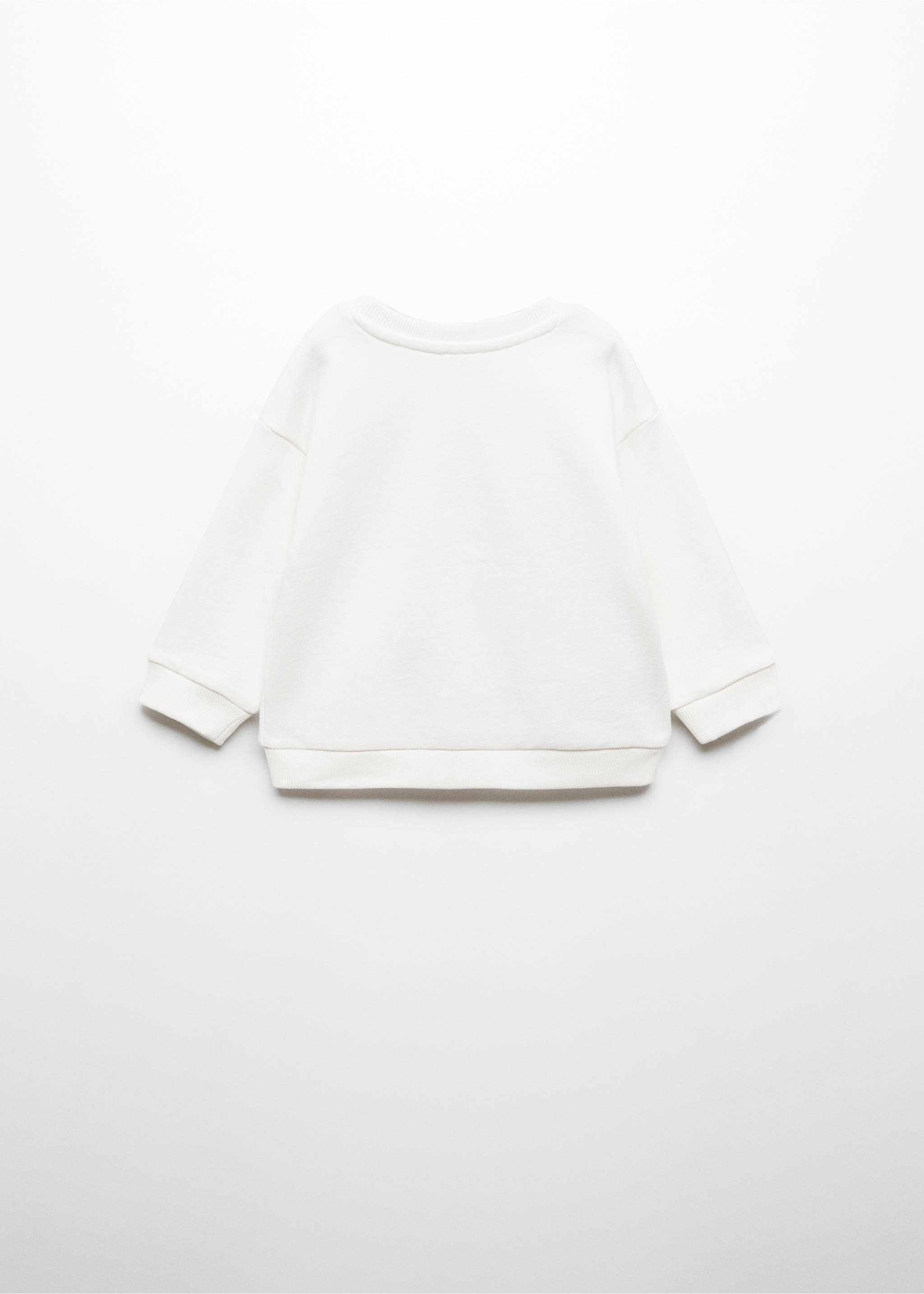 Embroidered cotton sweatshirt - Reverse of the article, Off White. Ref: 67076001-00.