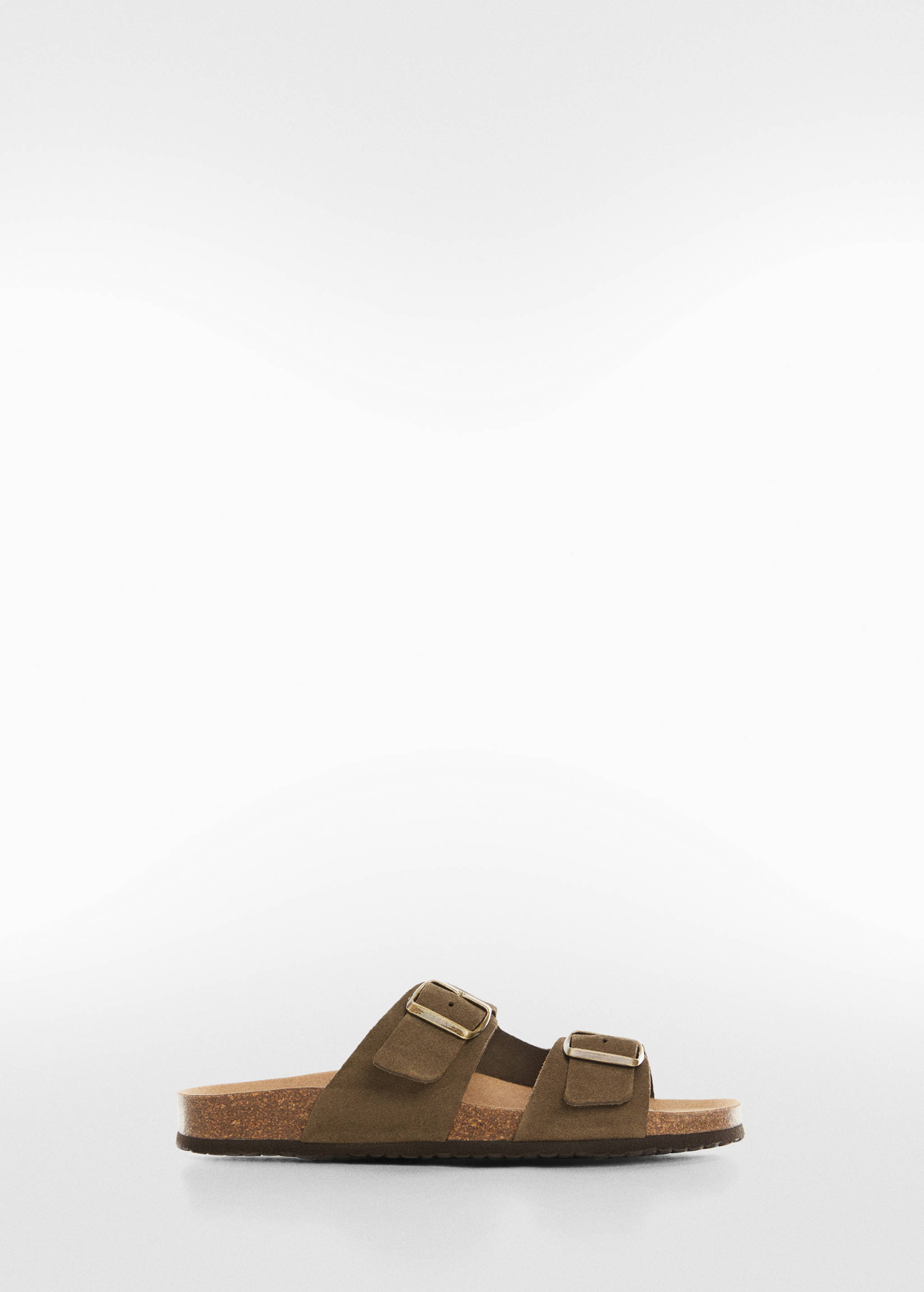 Sandália de pele croûte com fivela - Artigo sem modelo