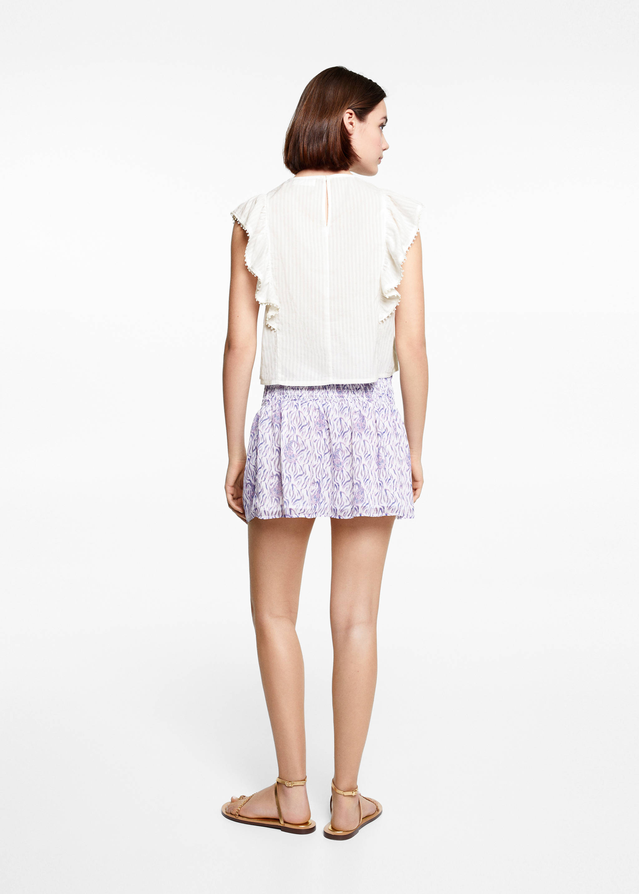 Blusa fruncida volantes - Reverso del artículo