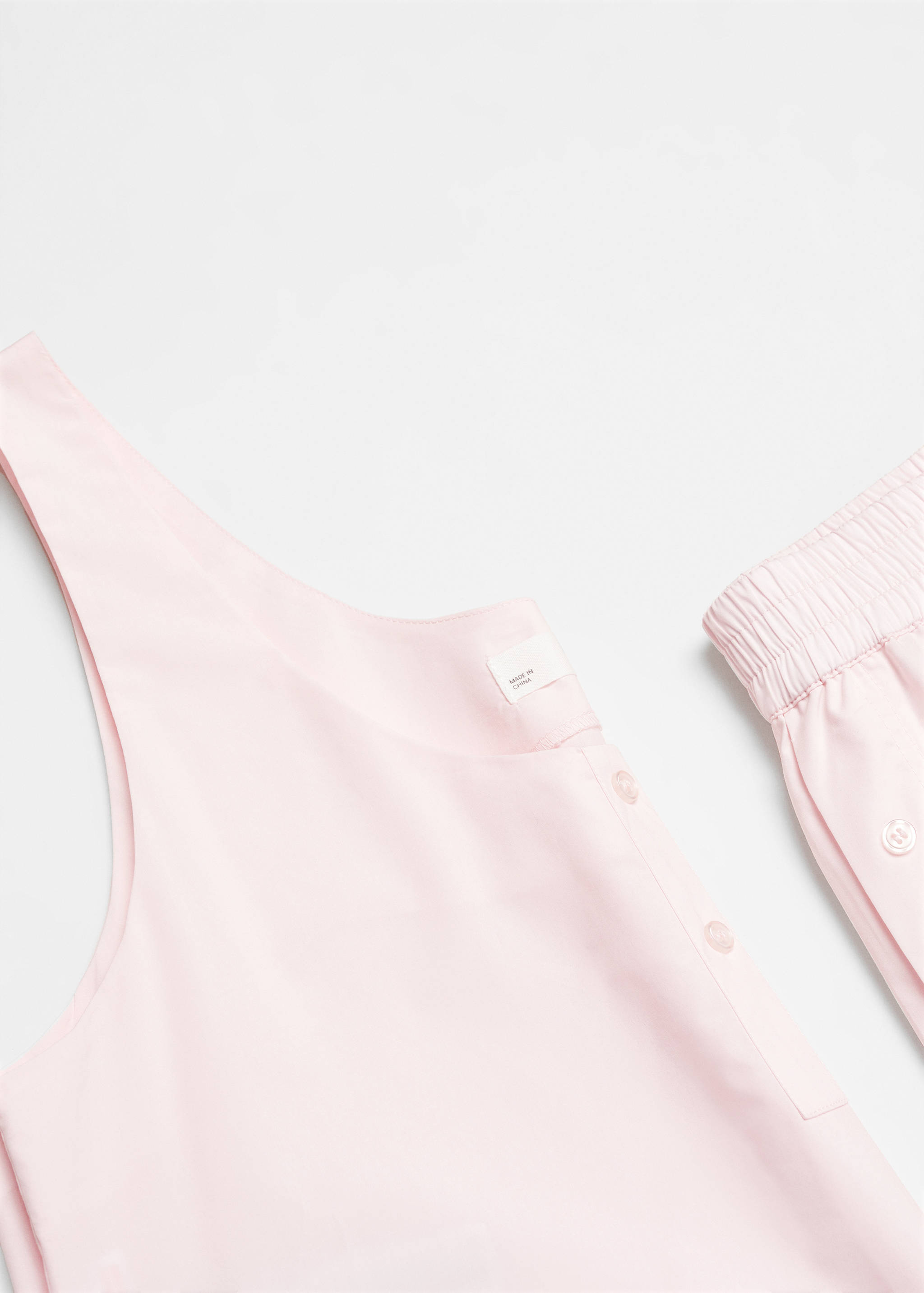 Cotton pyjama shorts with elastic waist - Details of the article 8