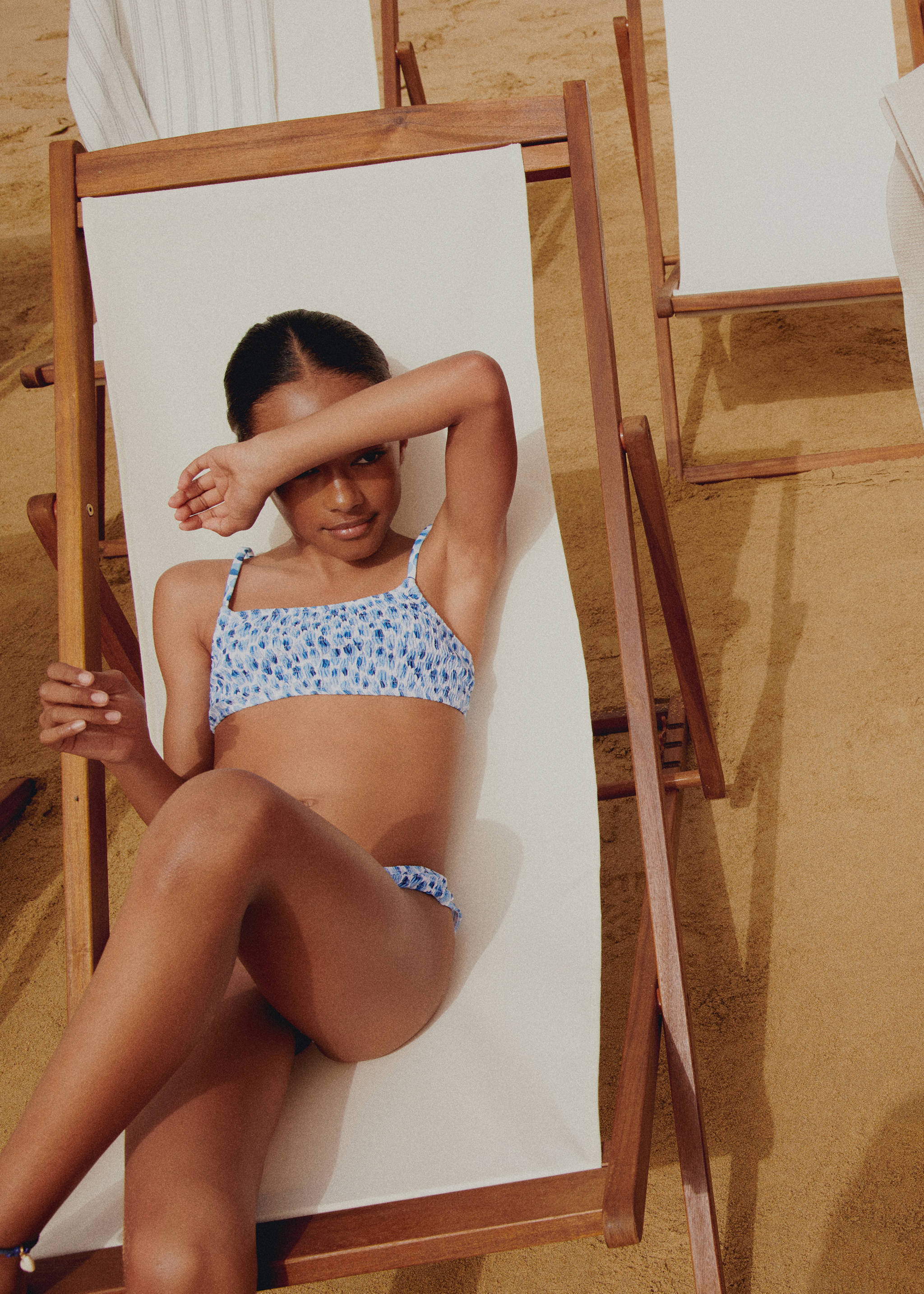 Bikini imprimé froncé - Plan général