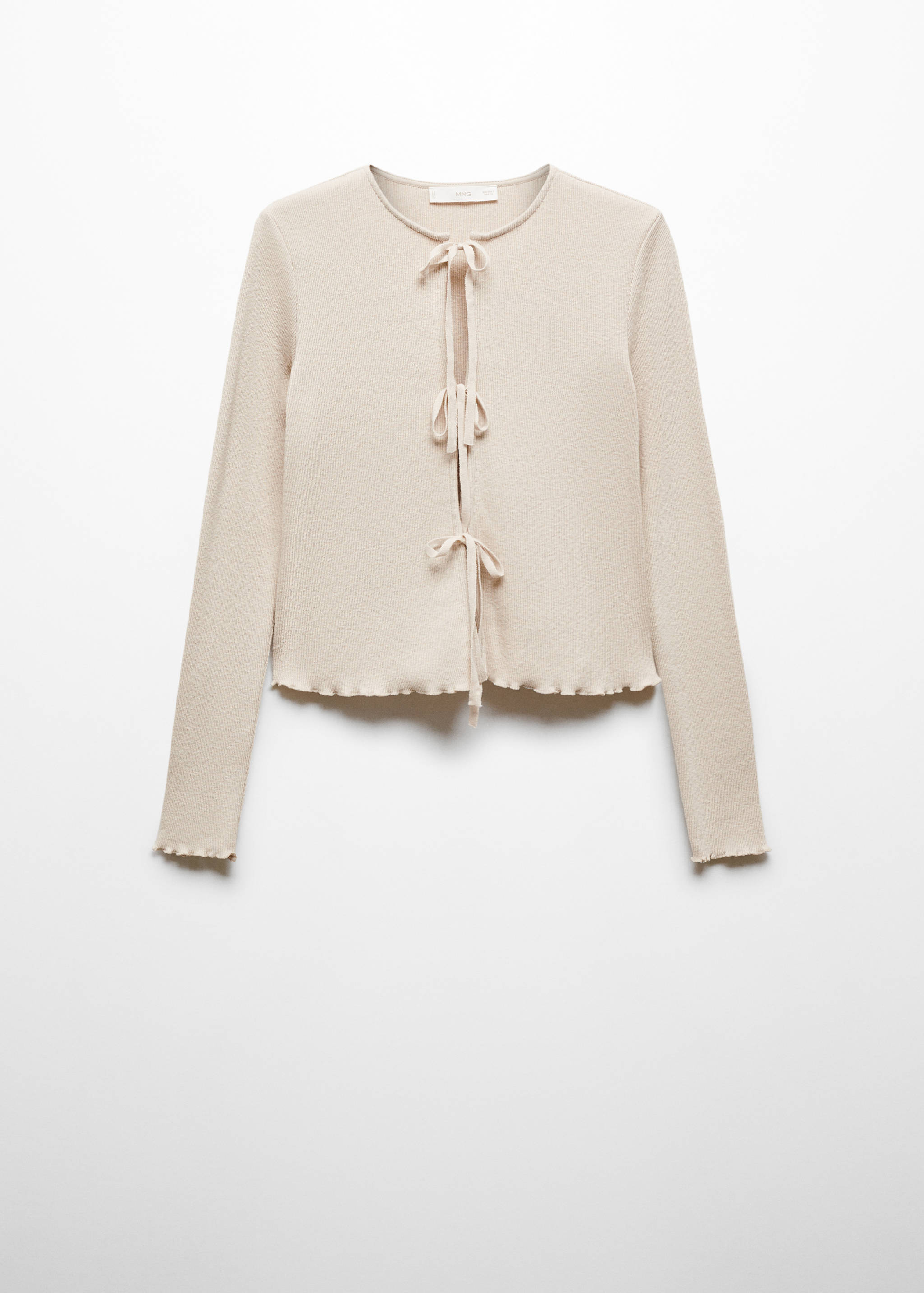 Knitted cardigan with ties - Article without model