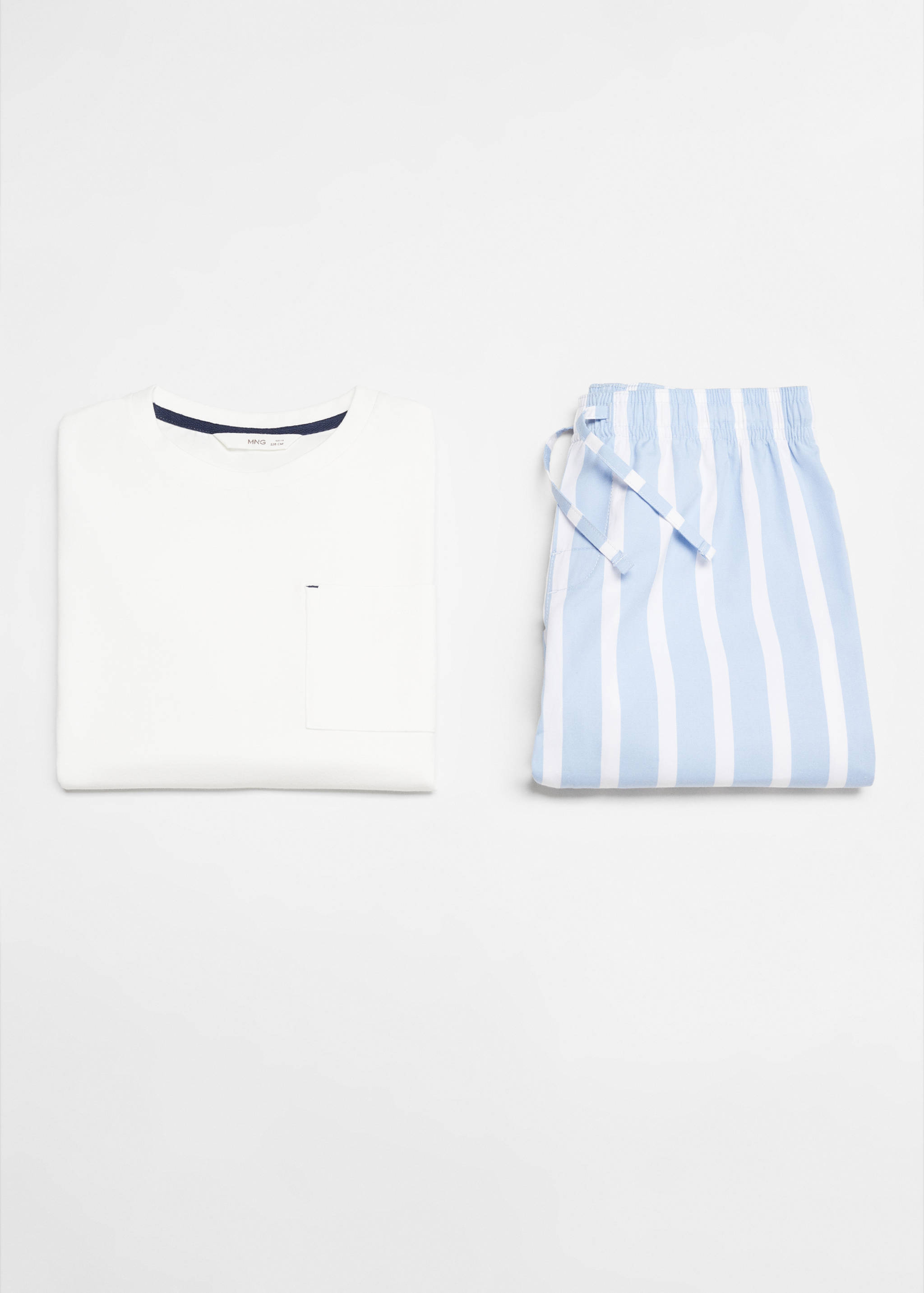 Striped cotton short pyjamas - Details of the article 8