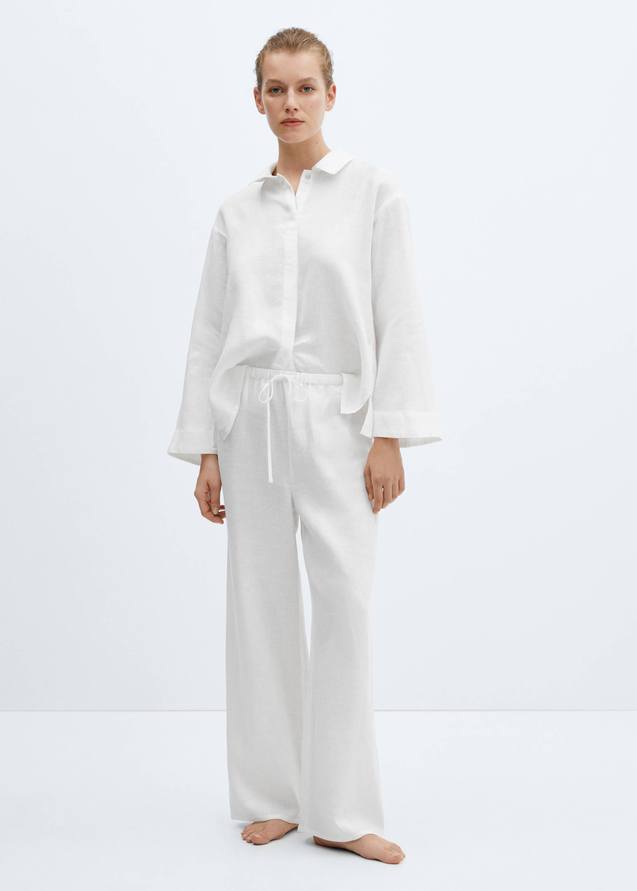 Pantalón pijama 100% lino - Plano general