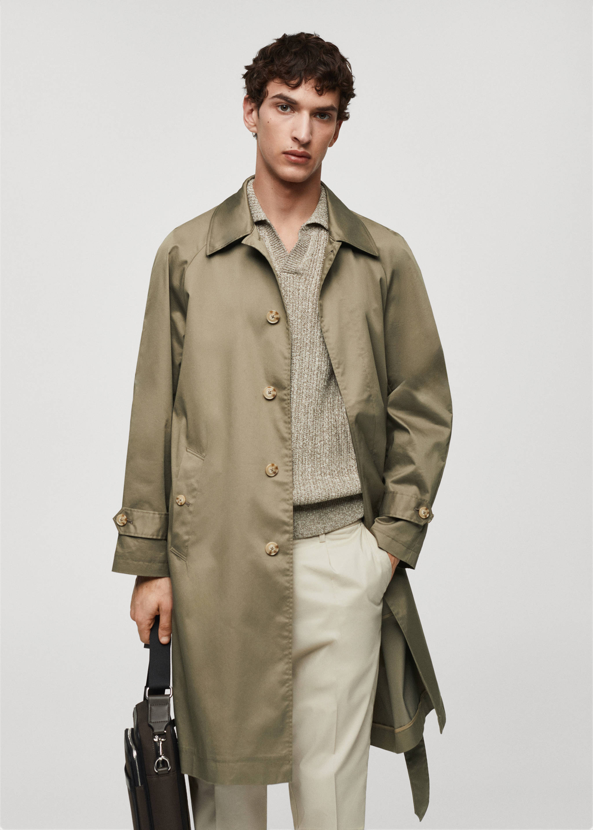 Belt cotton-blend trench - Medium plane