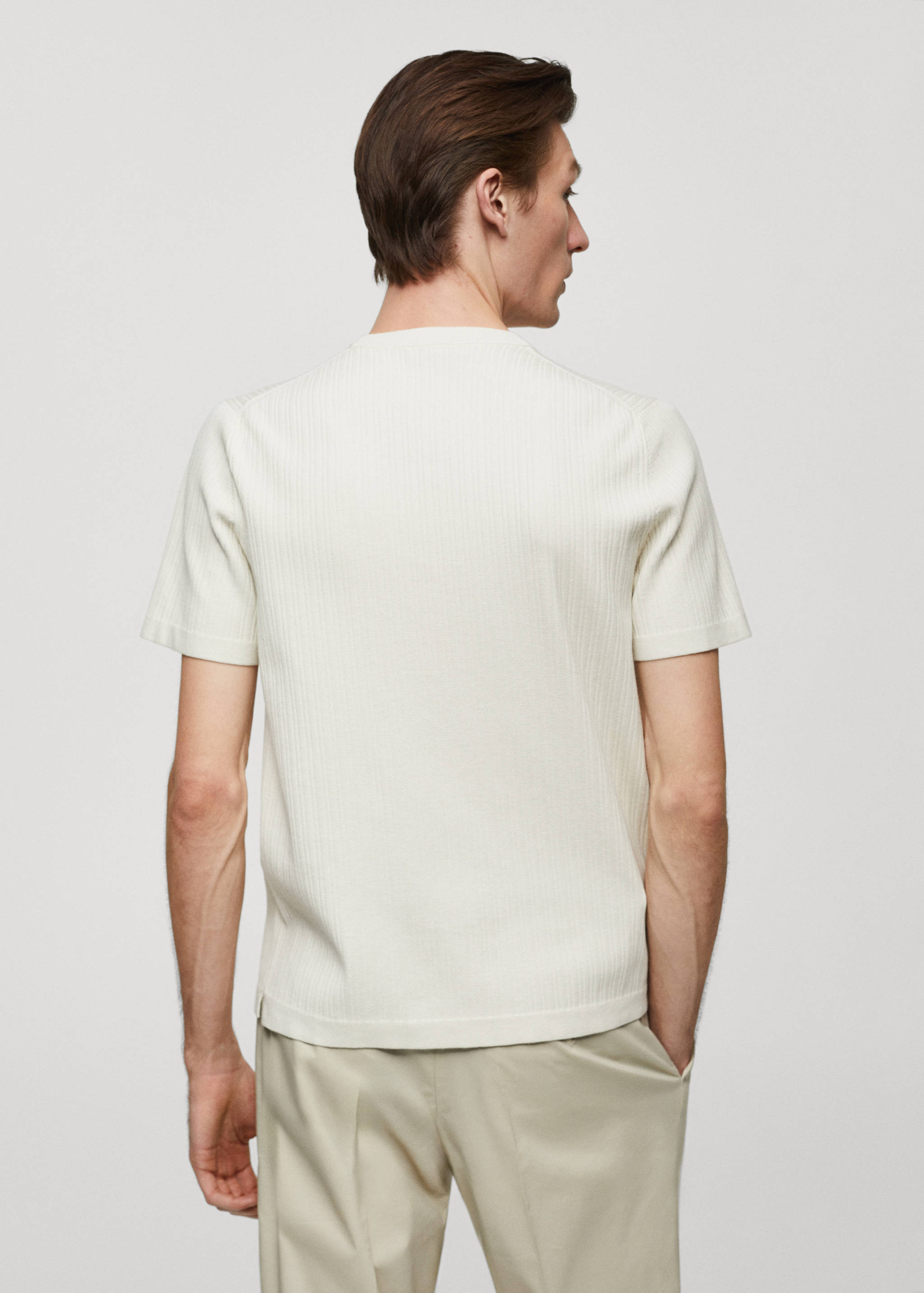 T-shirt maille côtelée - Verso de l’article