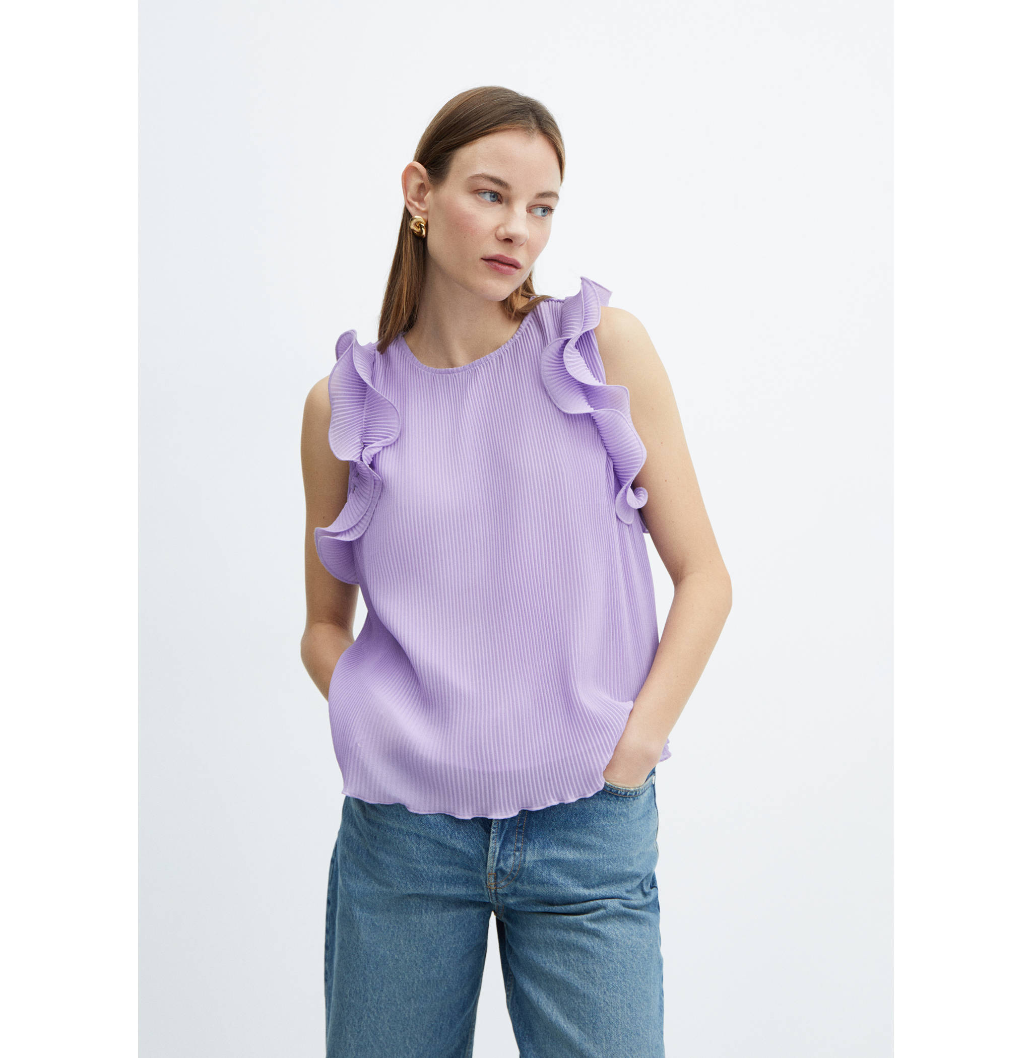 Ruffle pleated top - Medium plane