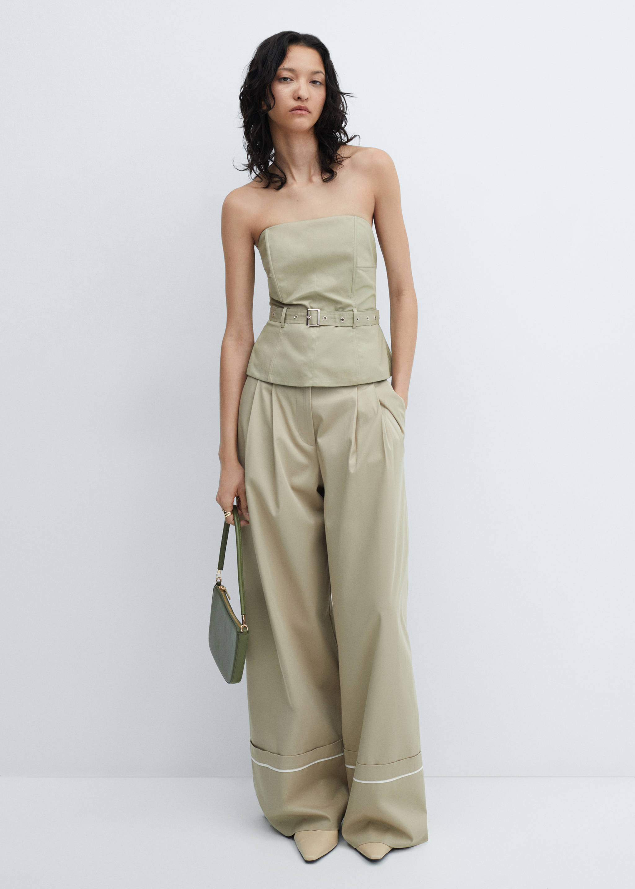 Strapless top with belt - General plane