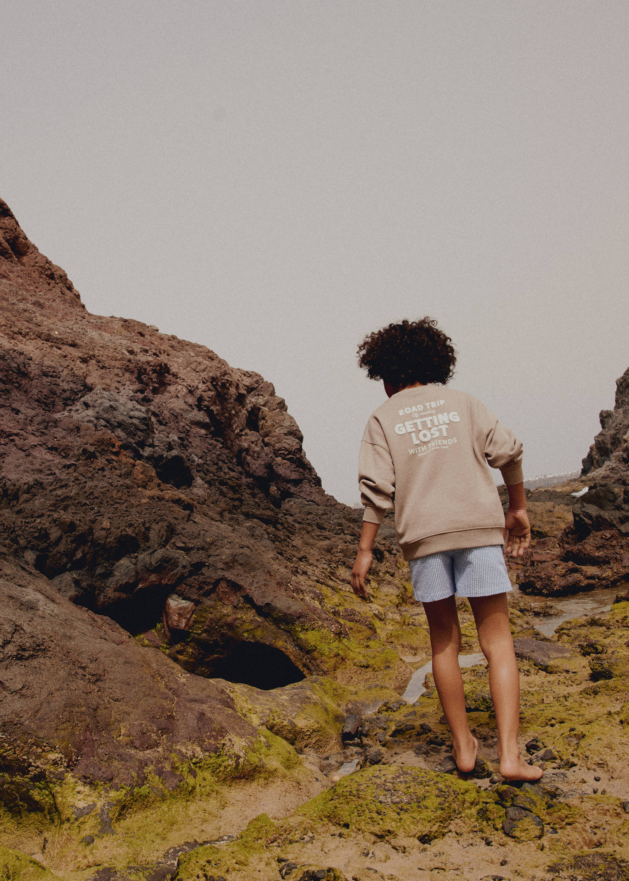 Maillot de bain imprimé rayures - Plan général