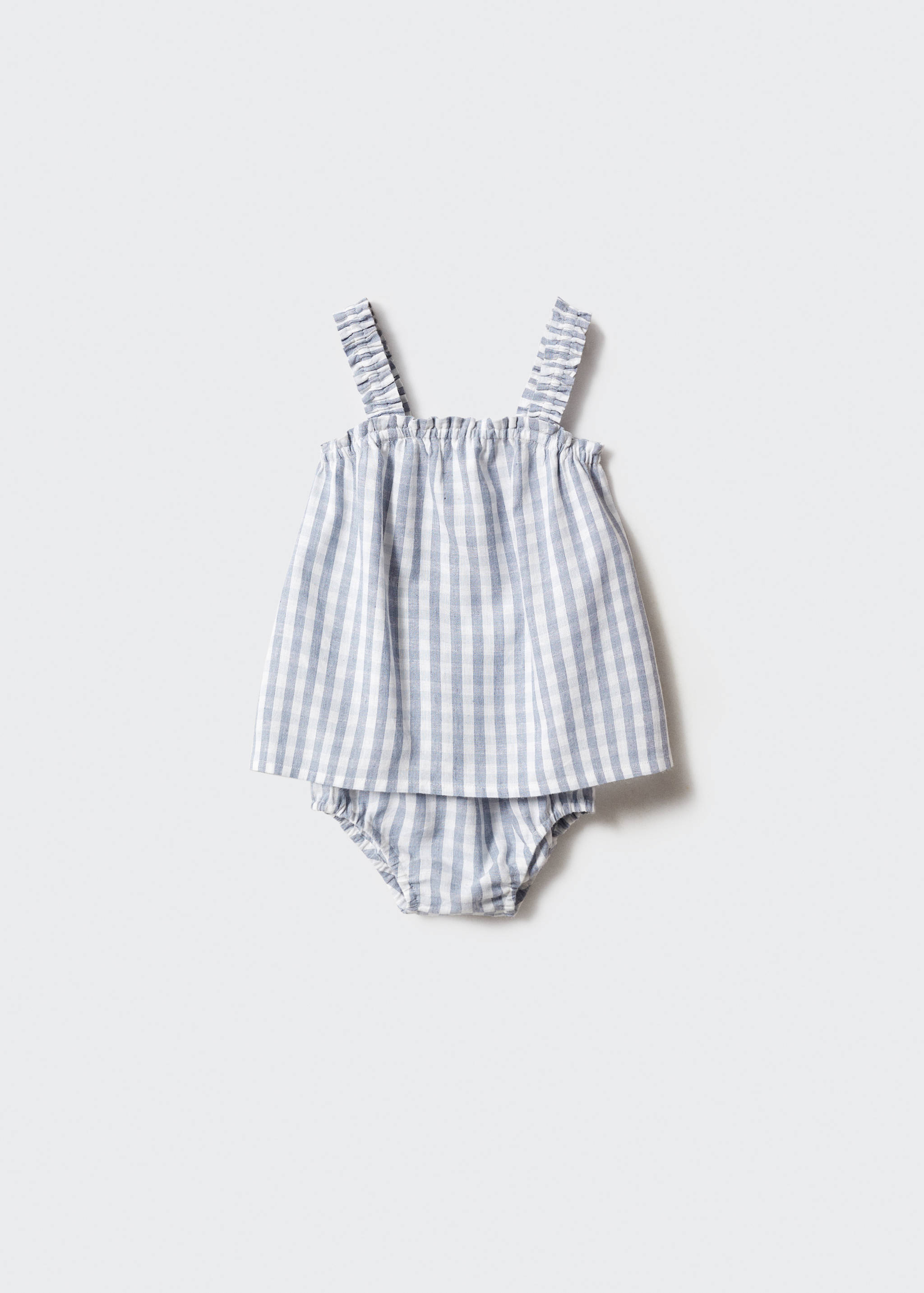 Gingham-check dress and nappy cover - Article without model
