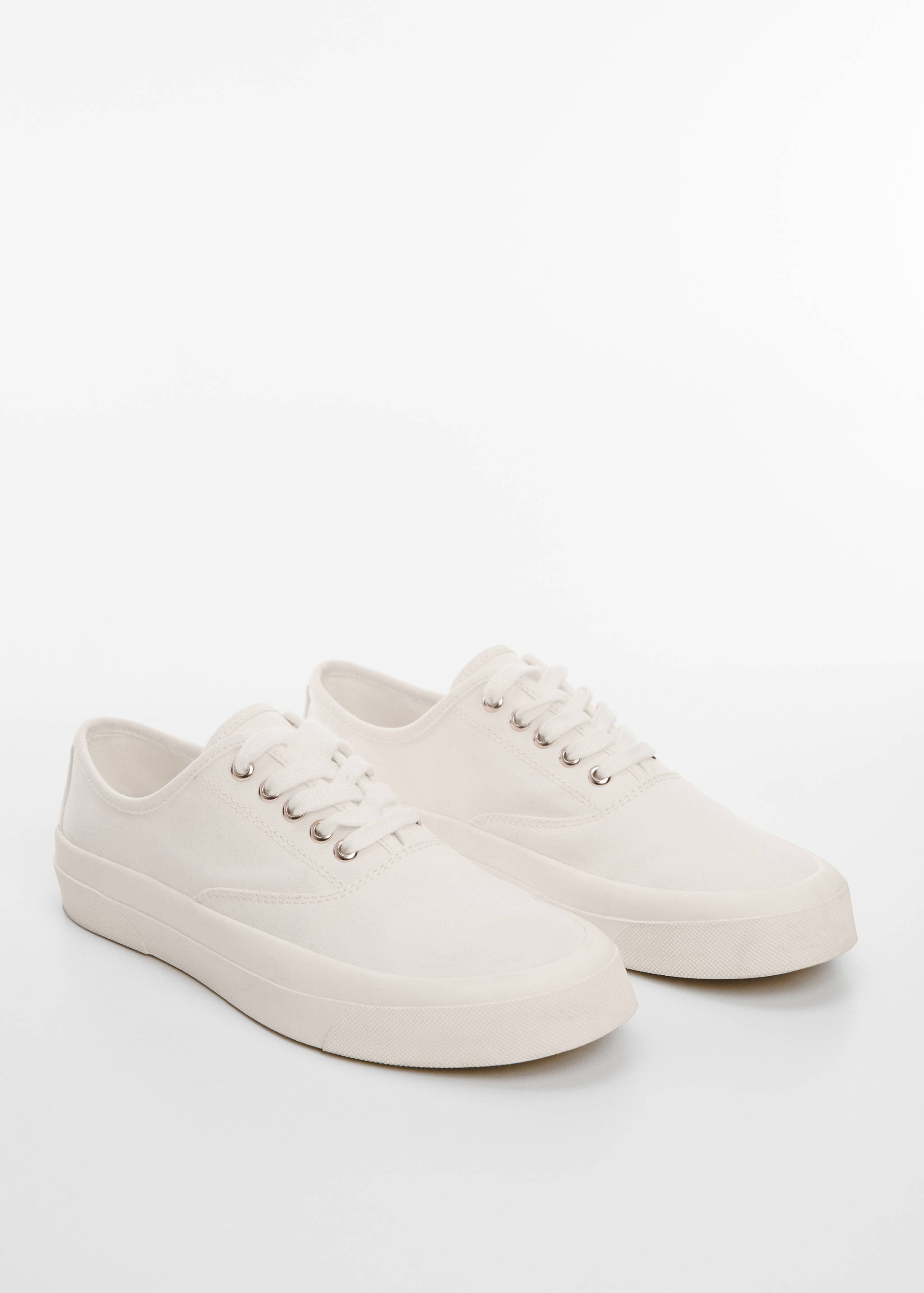 Canvas laced sneakers - Medium plane