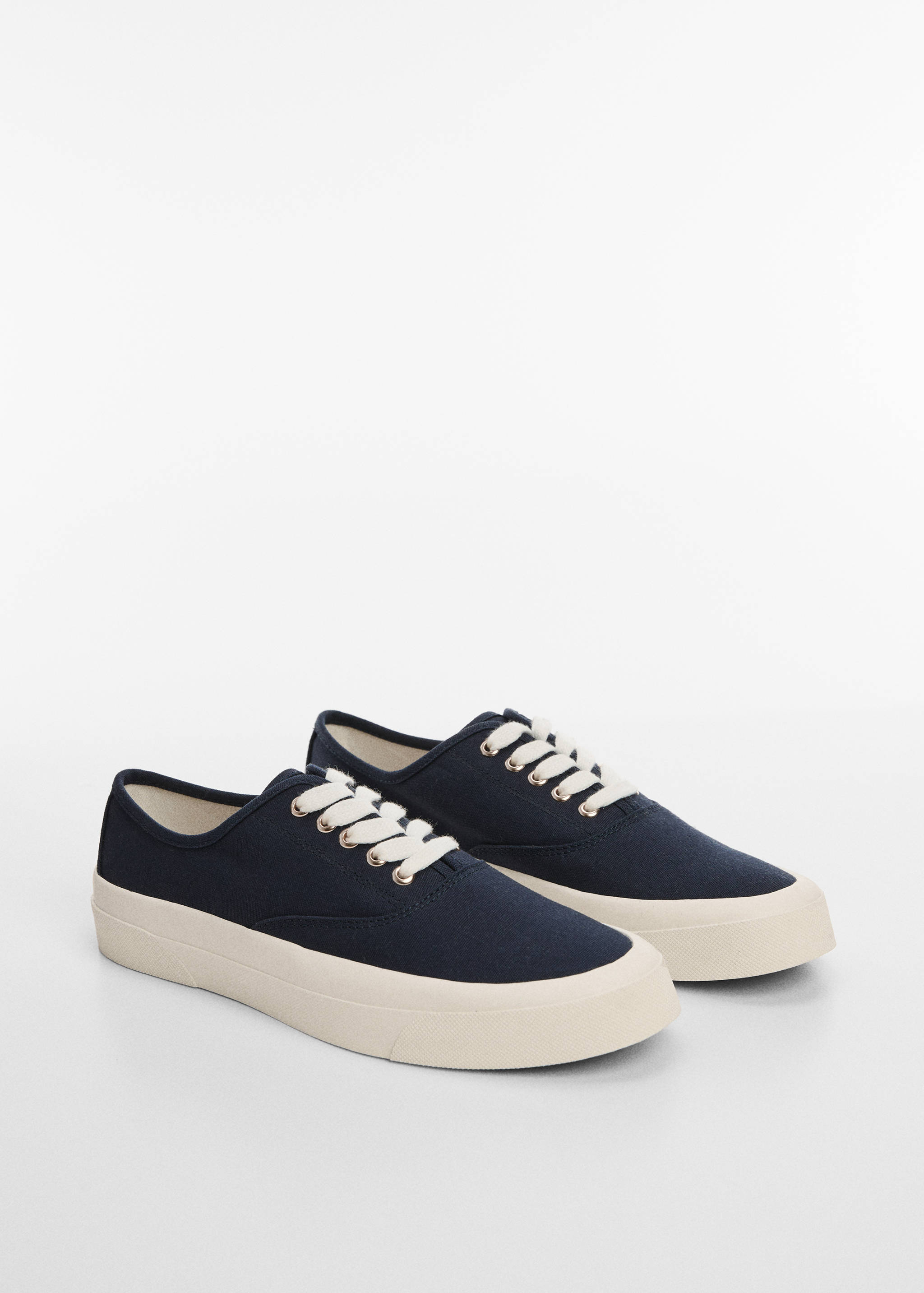 Canvas laced sneakers - Medium plane