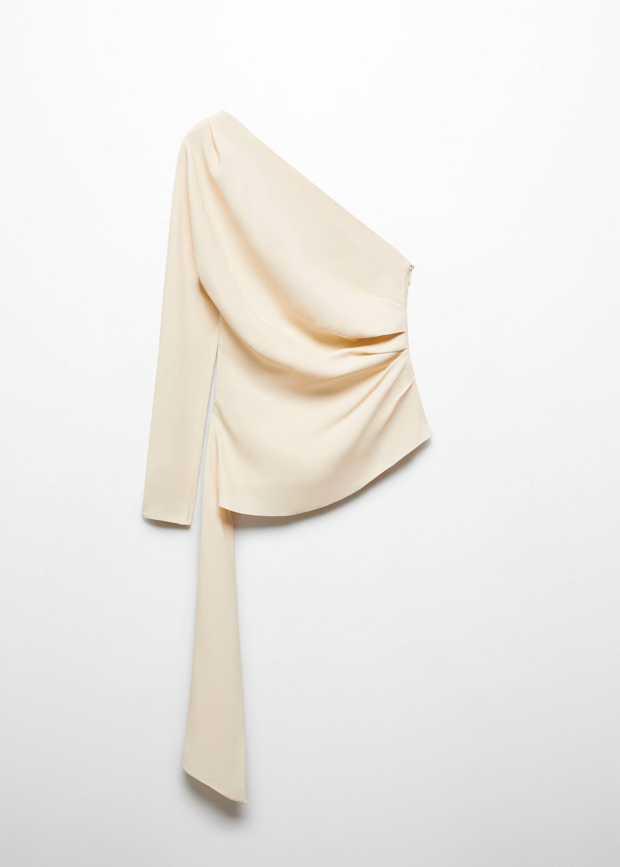 Asymmetrical blouse with draped detail - Article without model