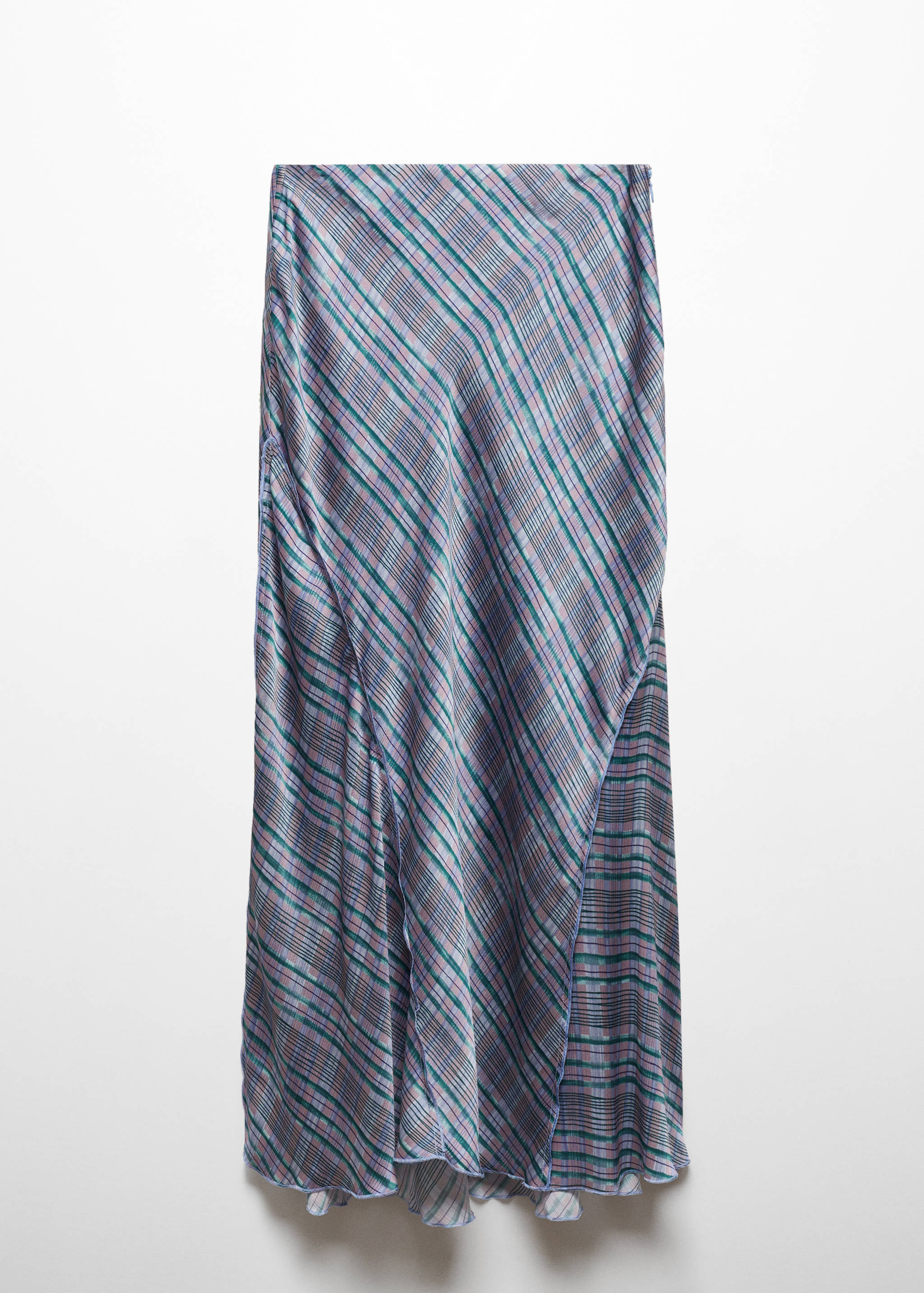 Satin check midi-skirt - Article without model