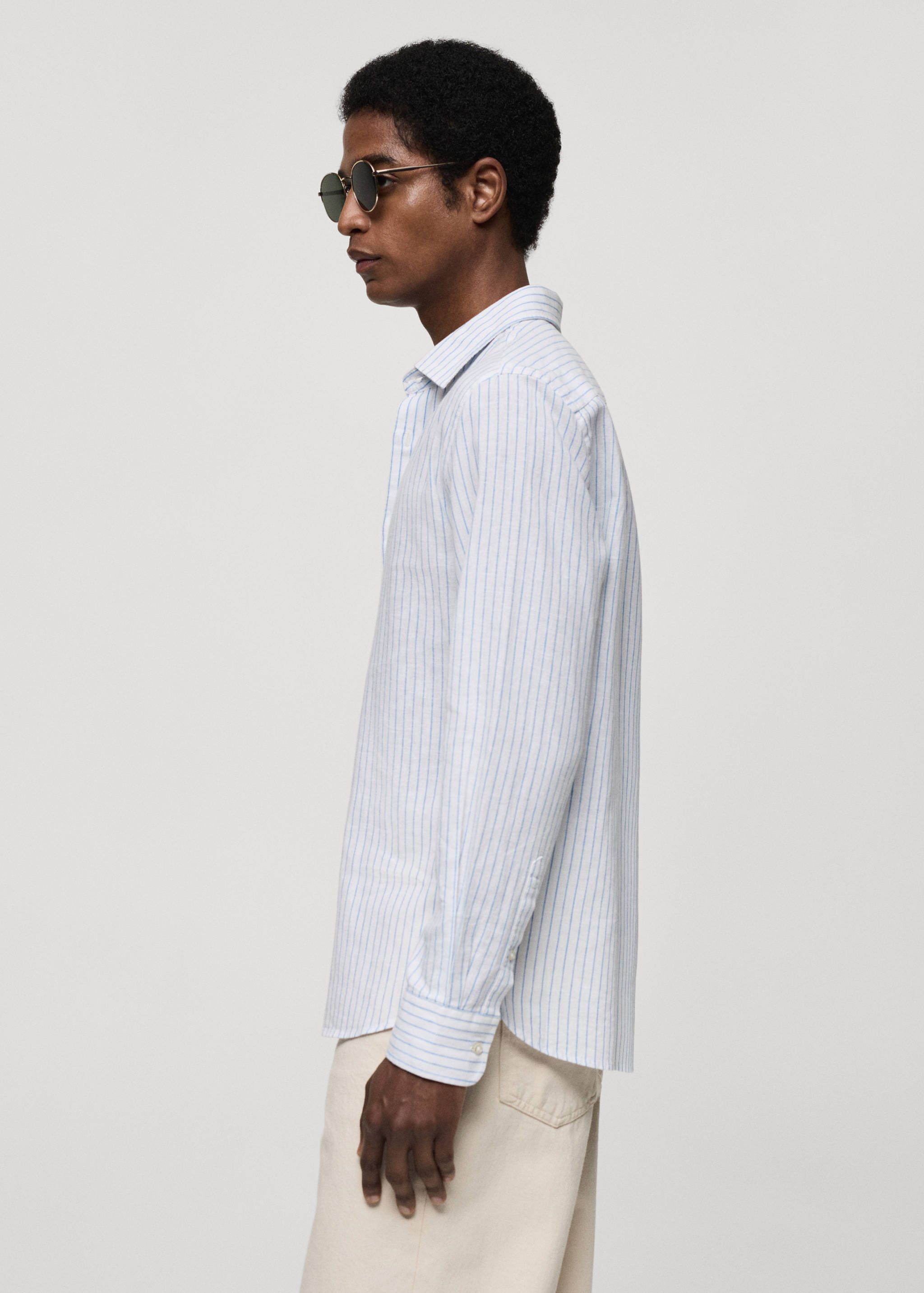 Chemise regular-fit lin rayures - Détail de l'article 2