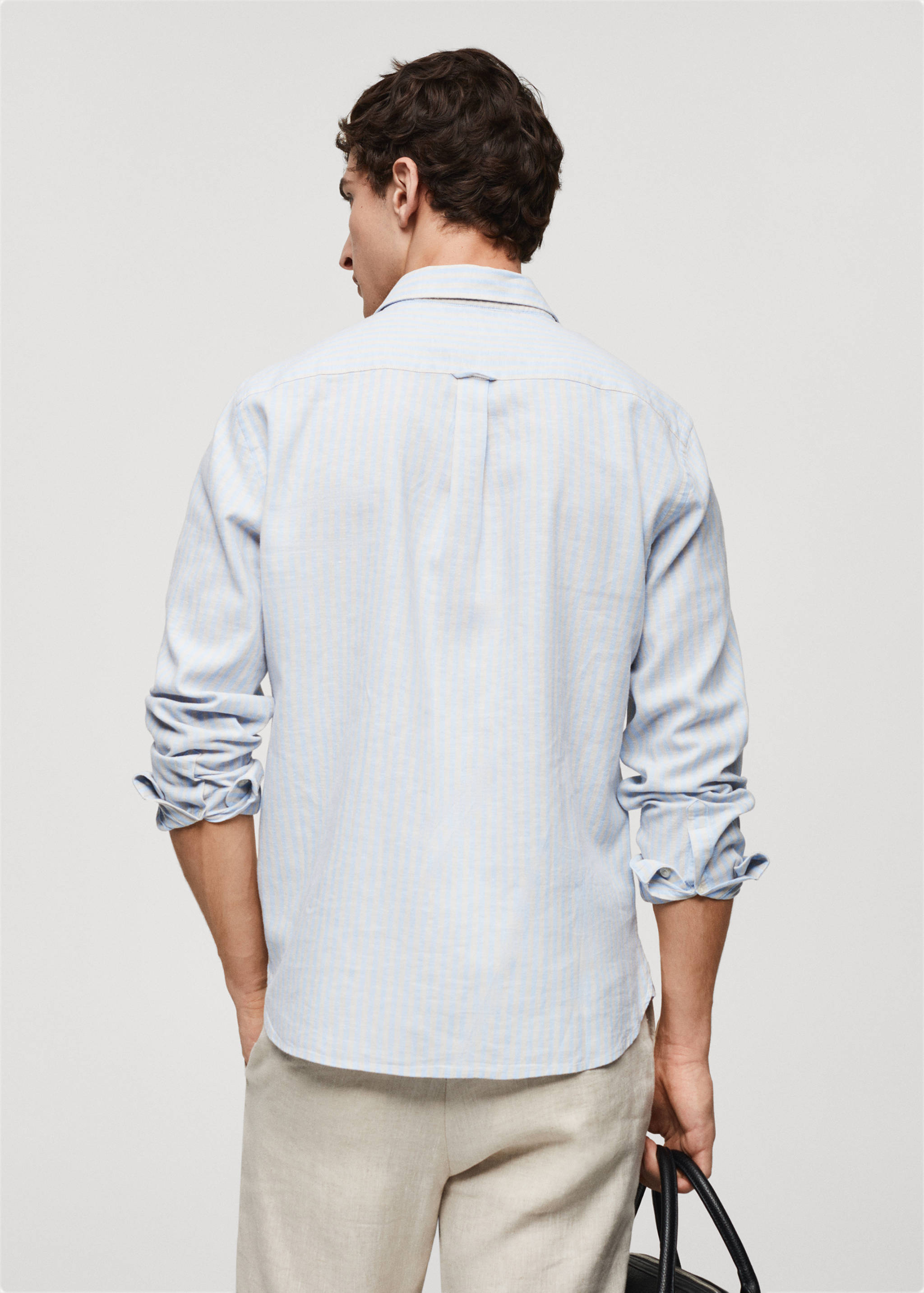 Chemise regular-fit lin rayures - Verso de l’article