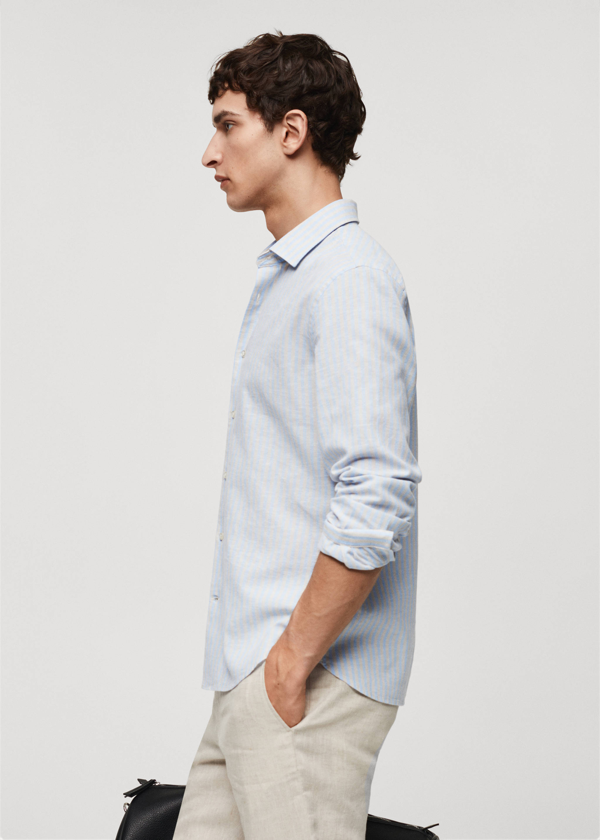 Chemise regular-fit lin rayures - Détail de l'article 2