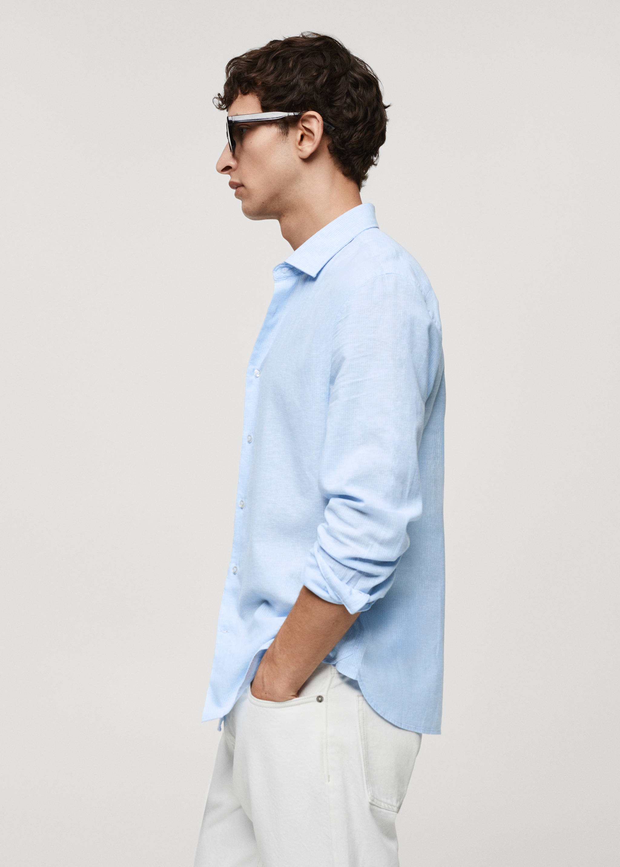 Chemise regular-fit lin rayures - Détail de l'article 2