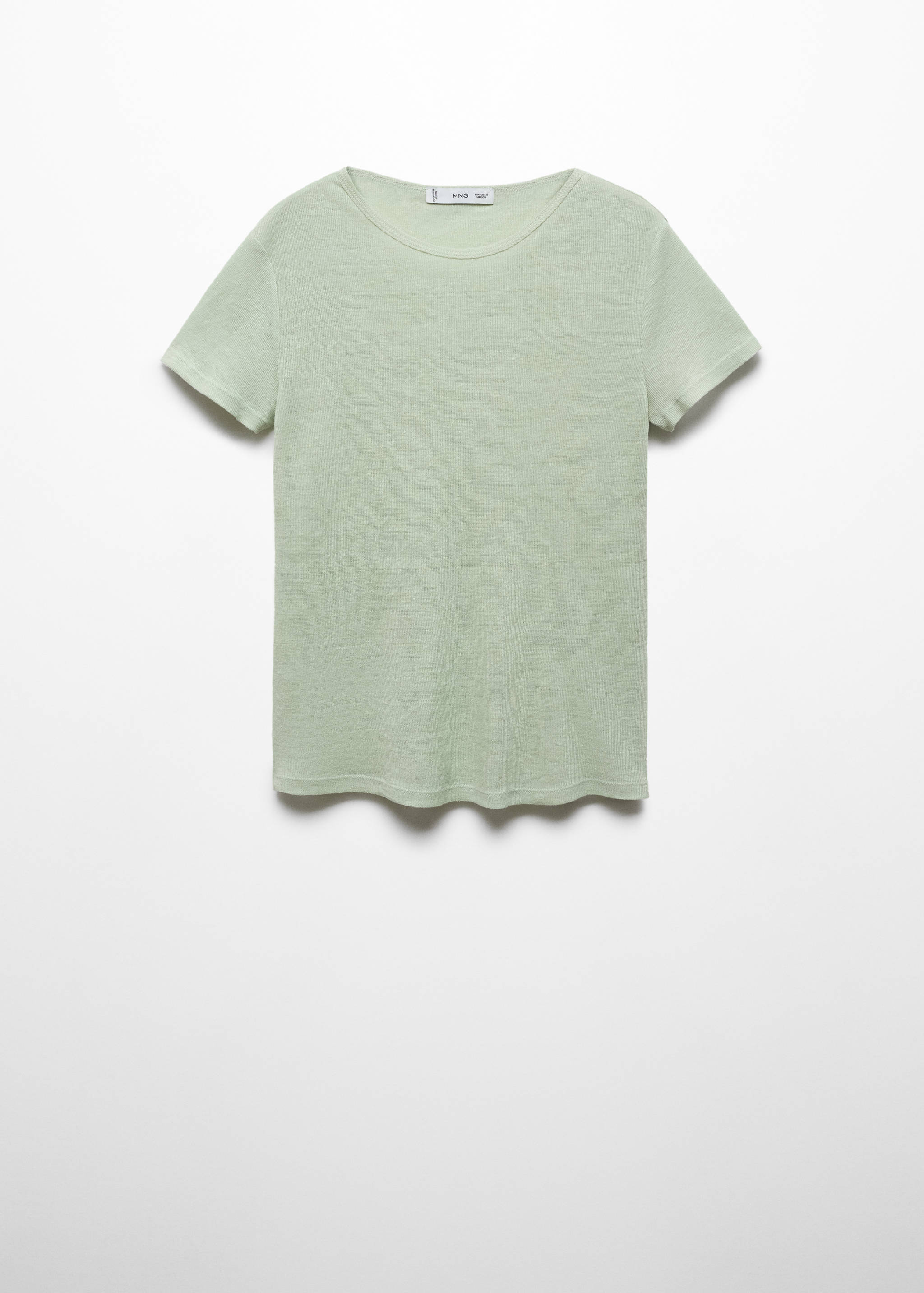 Short-sleeved linen t-shirt - Article without model
