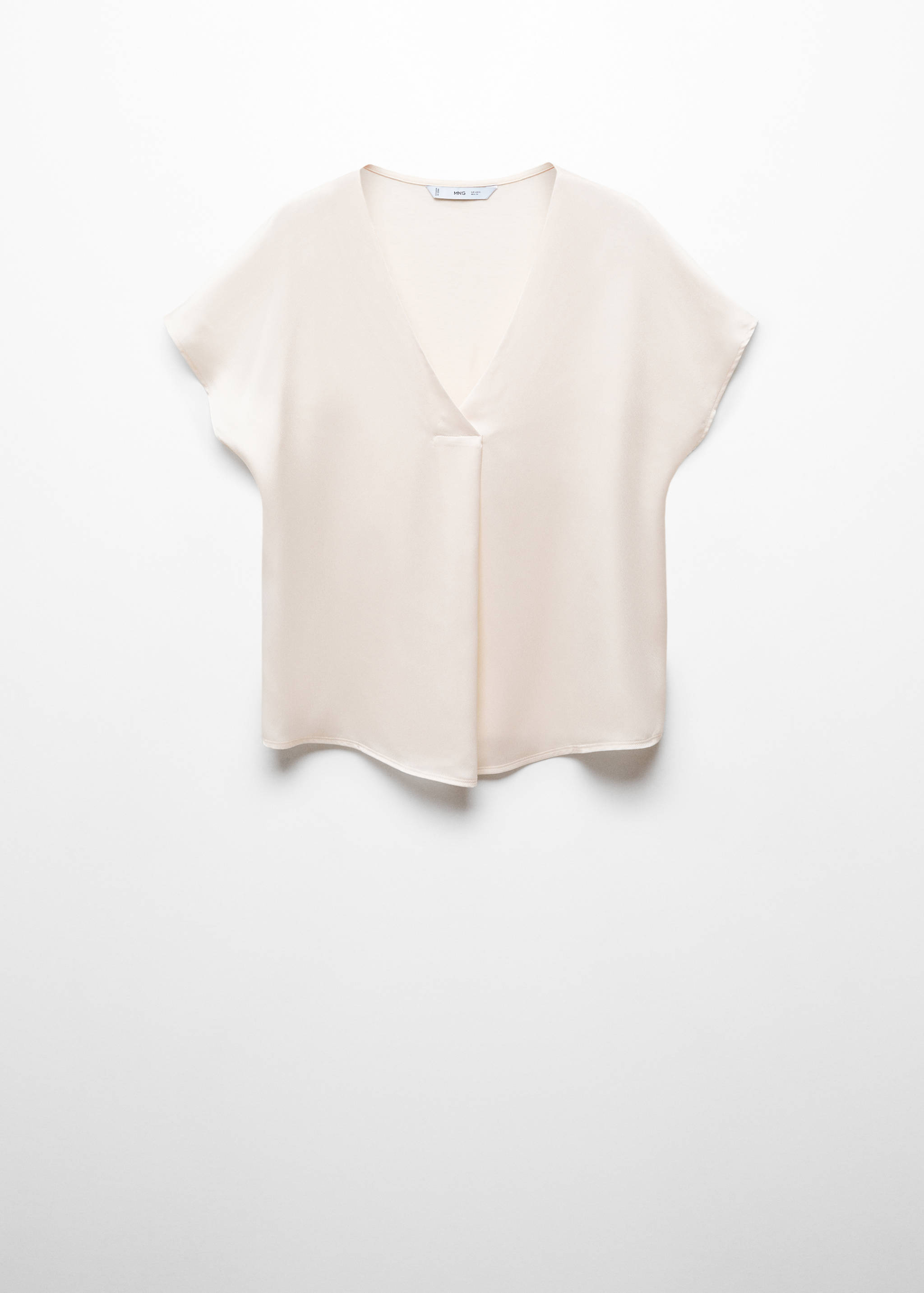 Satin V-neck t-shirt - Article without model