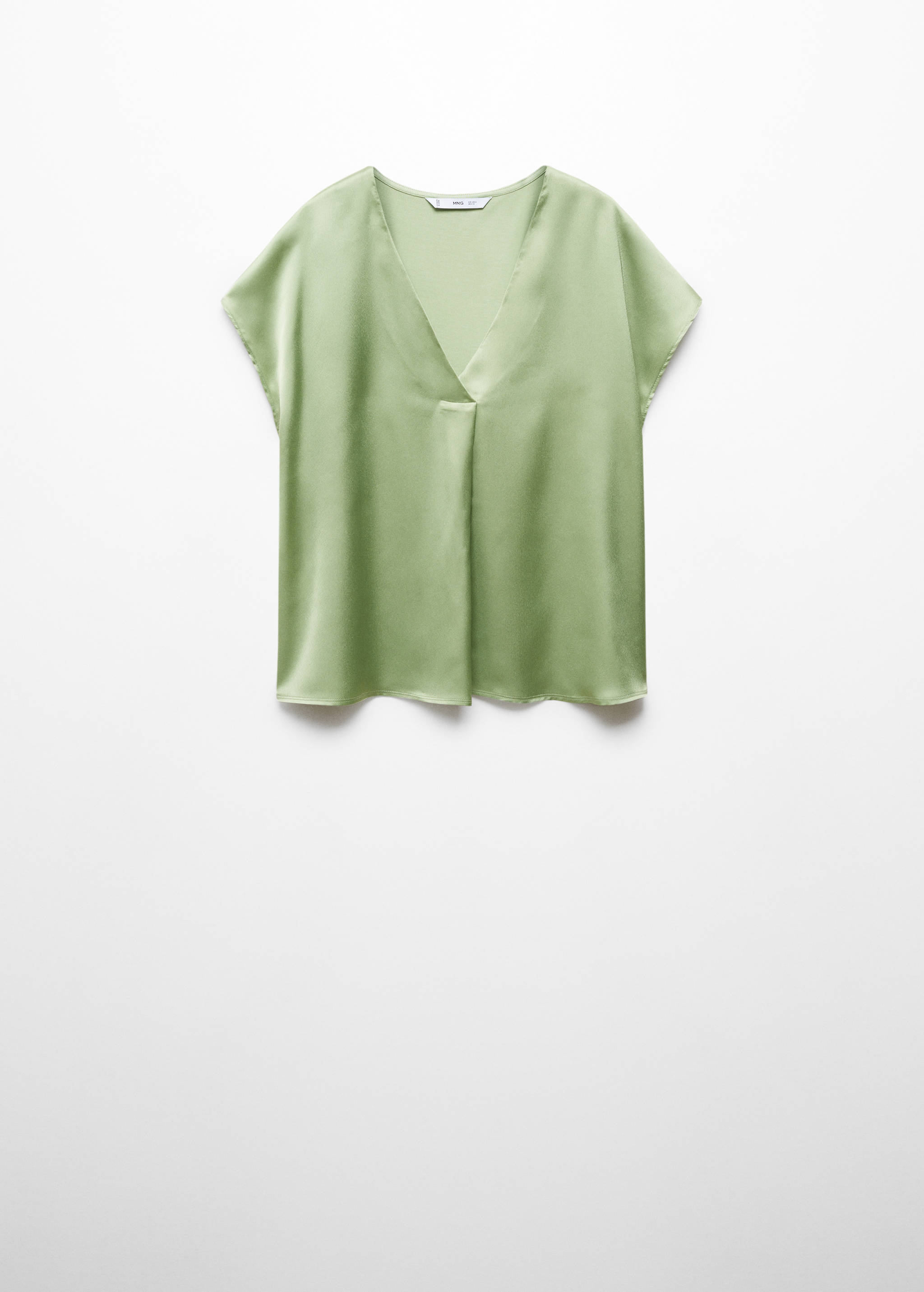 Satin V-neck t-shirt - Article without model