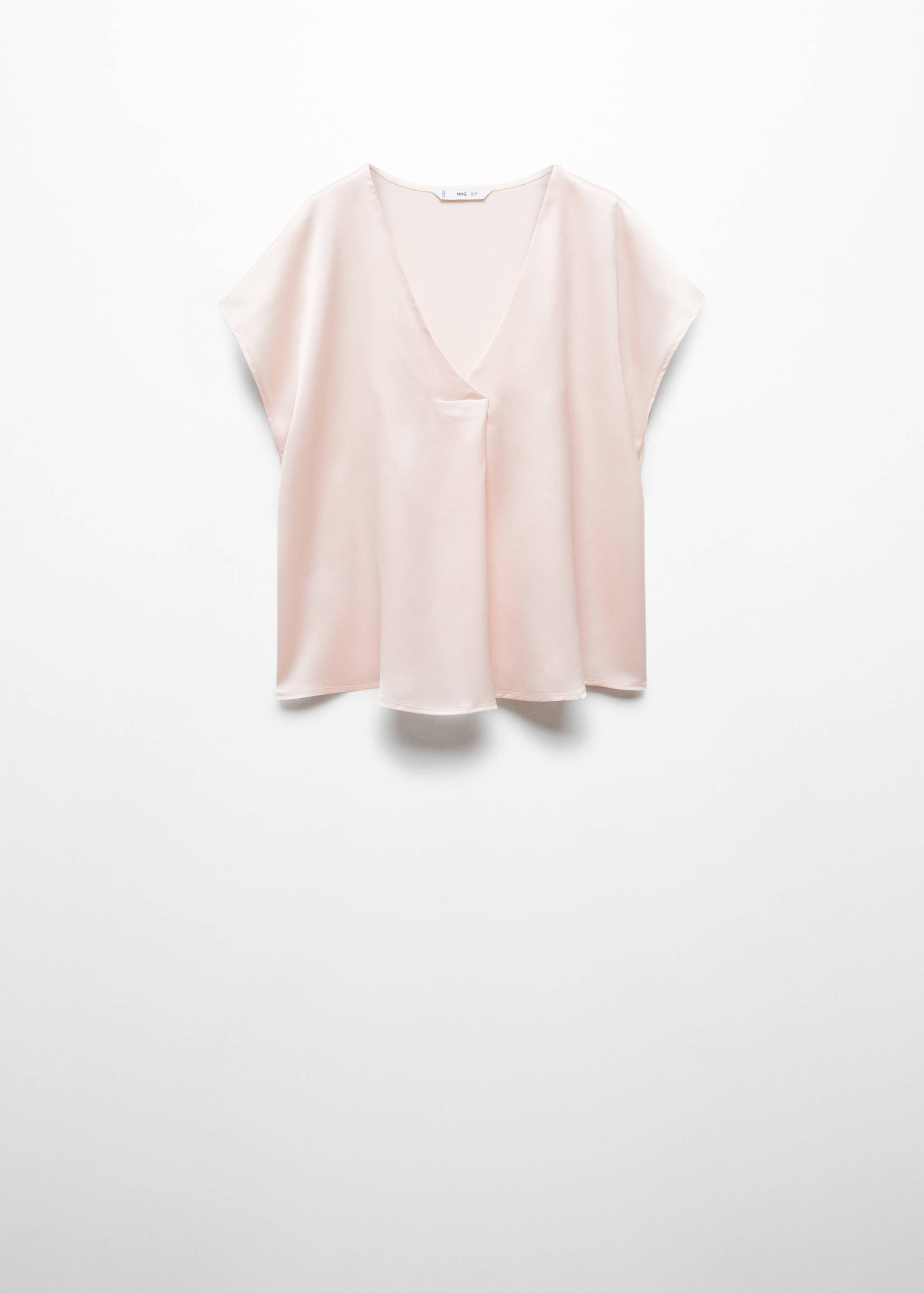 Satin V-neck t-shirt - Article without model