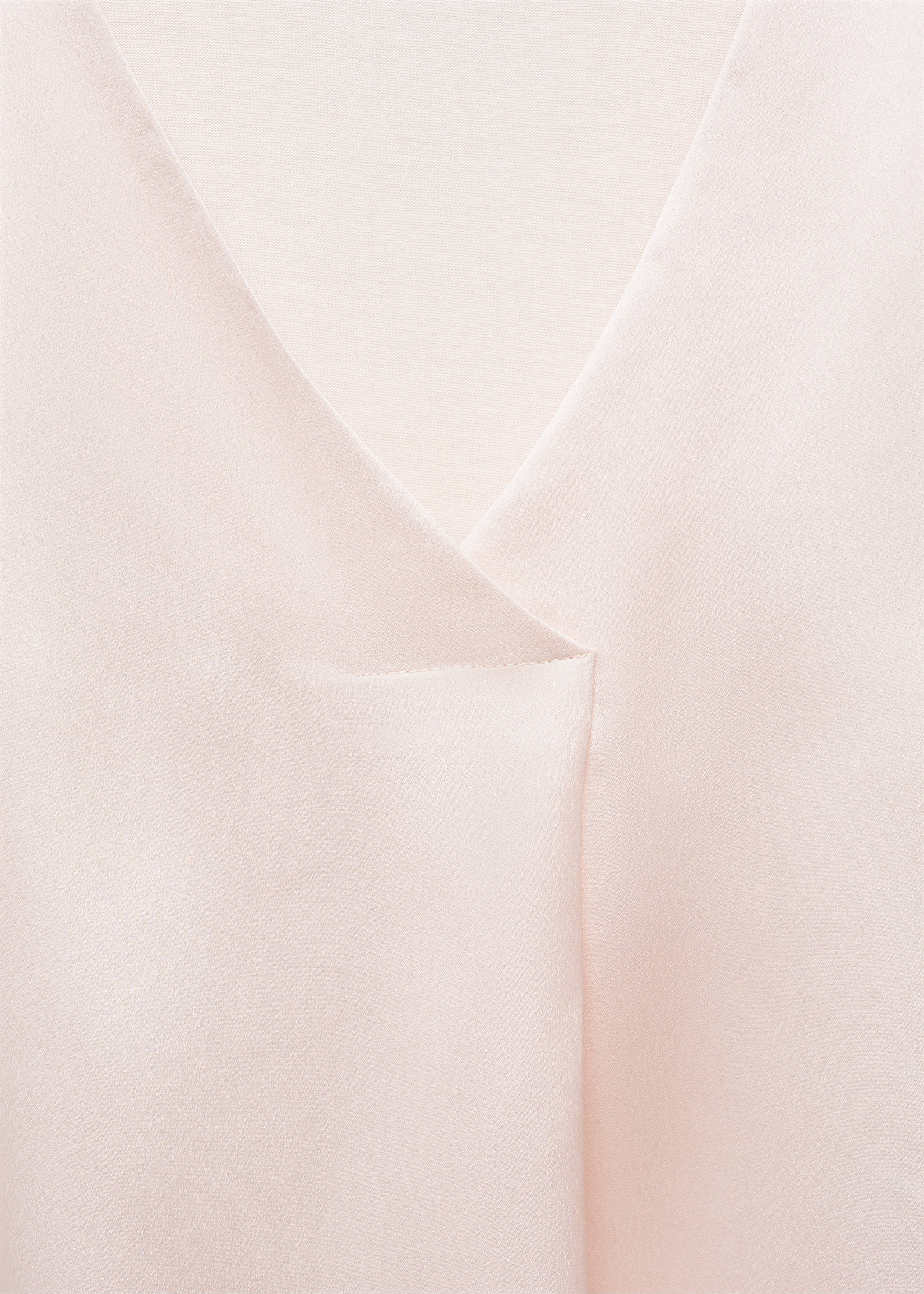 새틴 브이넥 티셔츠 - 상품 내역: 8, 파스텔 핑크. Ref: 67076755-00.