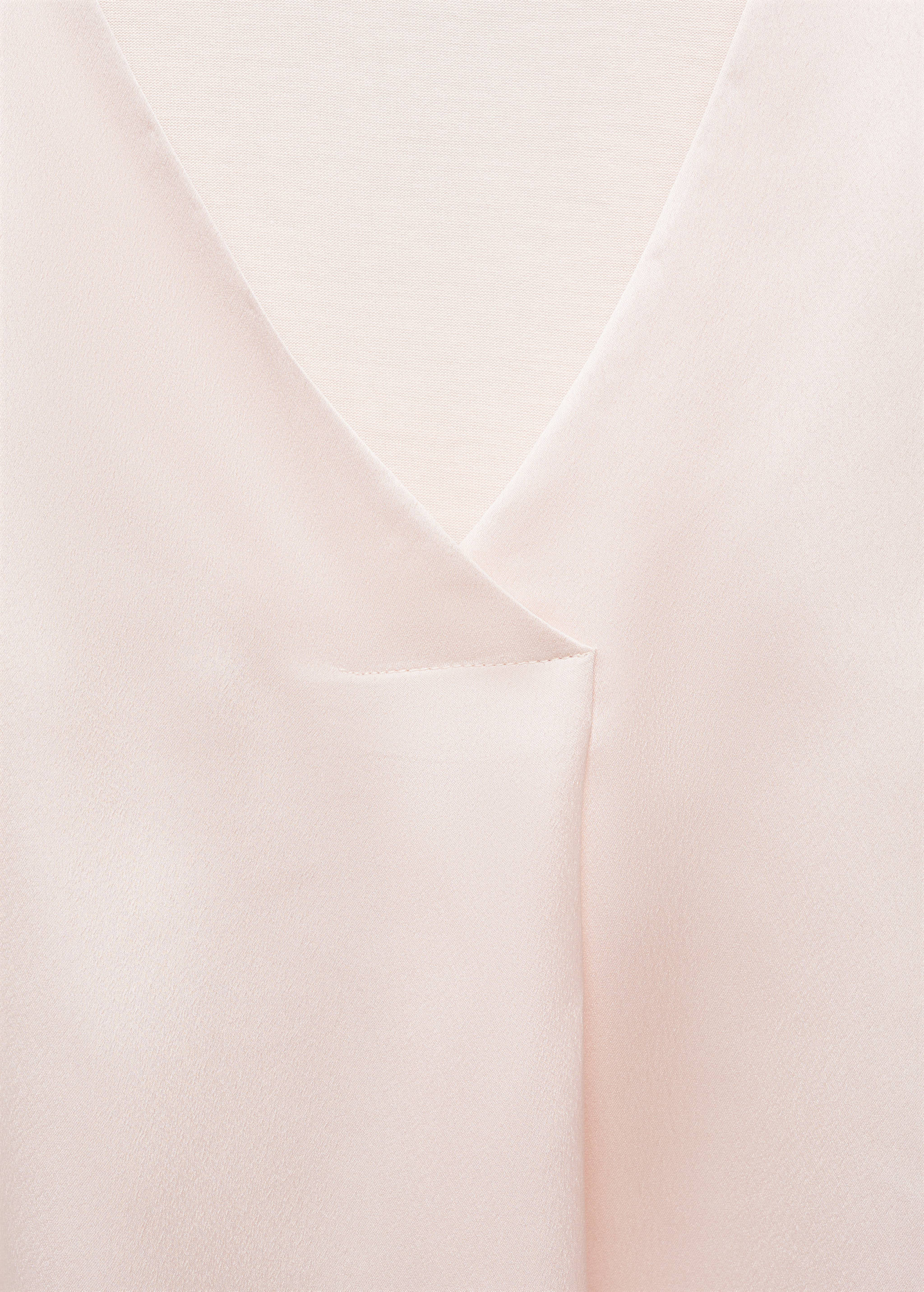 Satin V-neck t-shirt - Details of the article 8