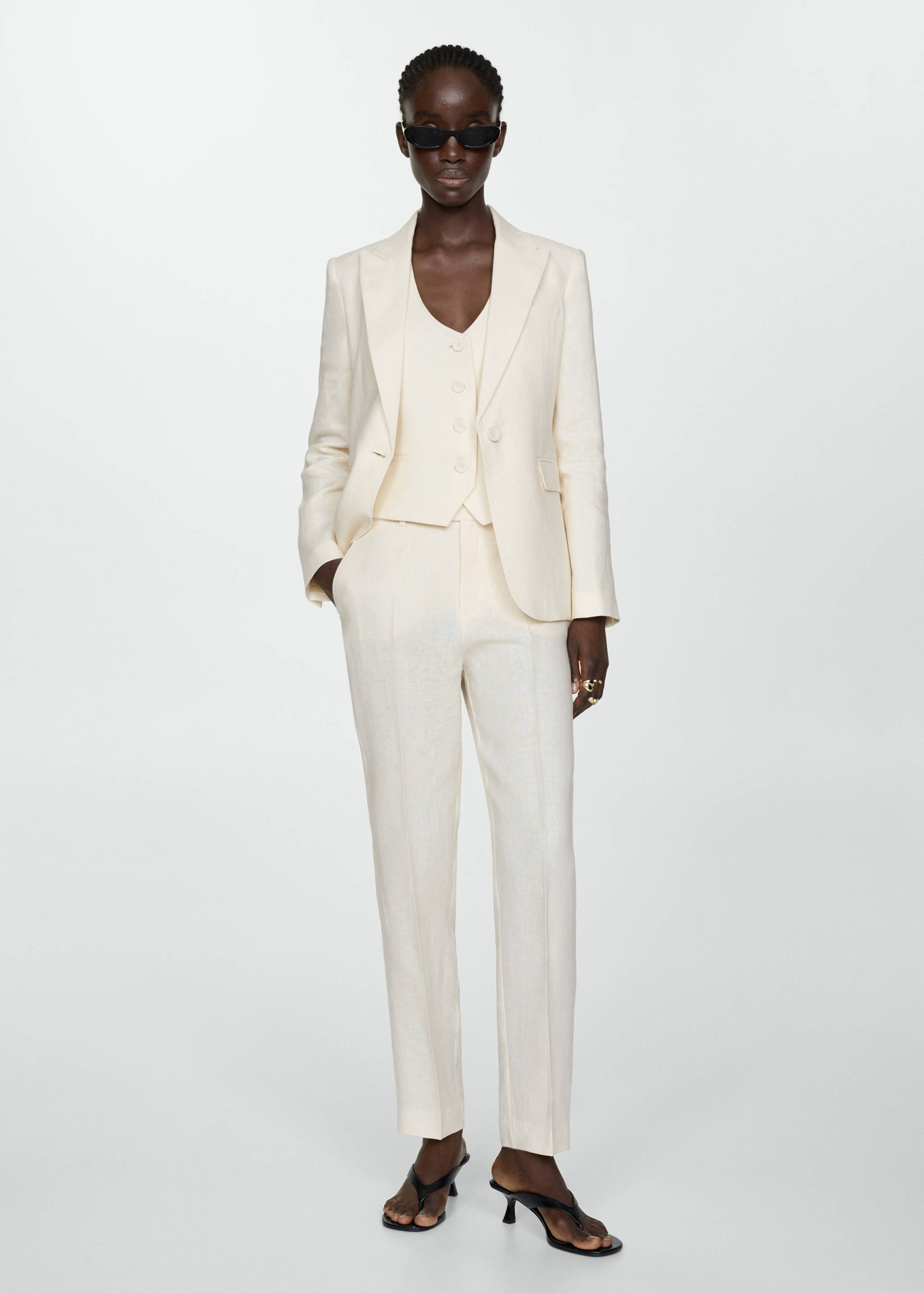 Blazer costume 100 % lin - Plan général