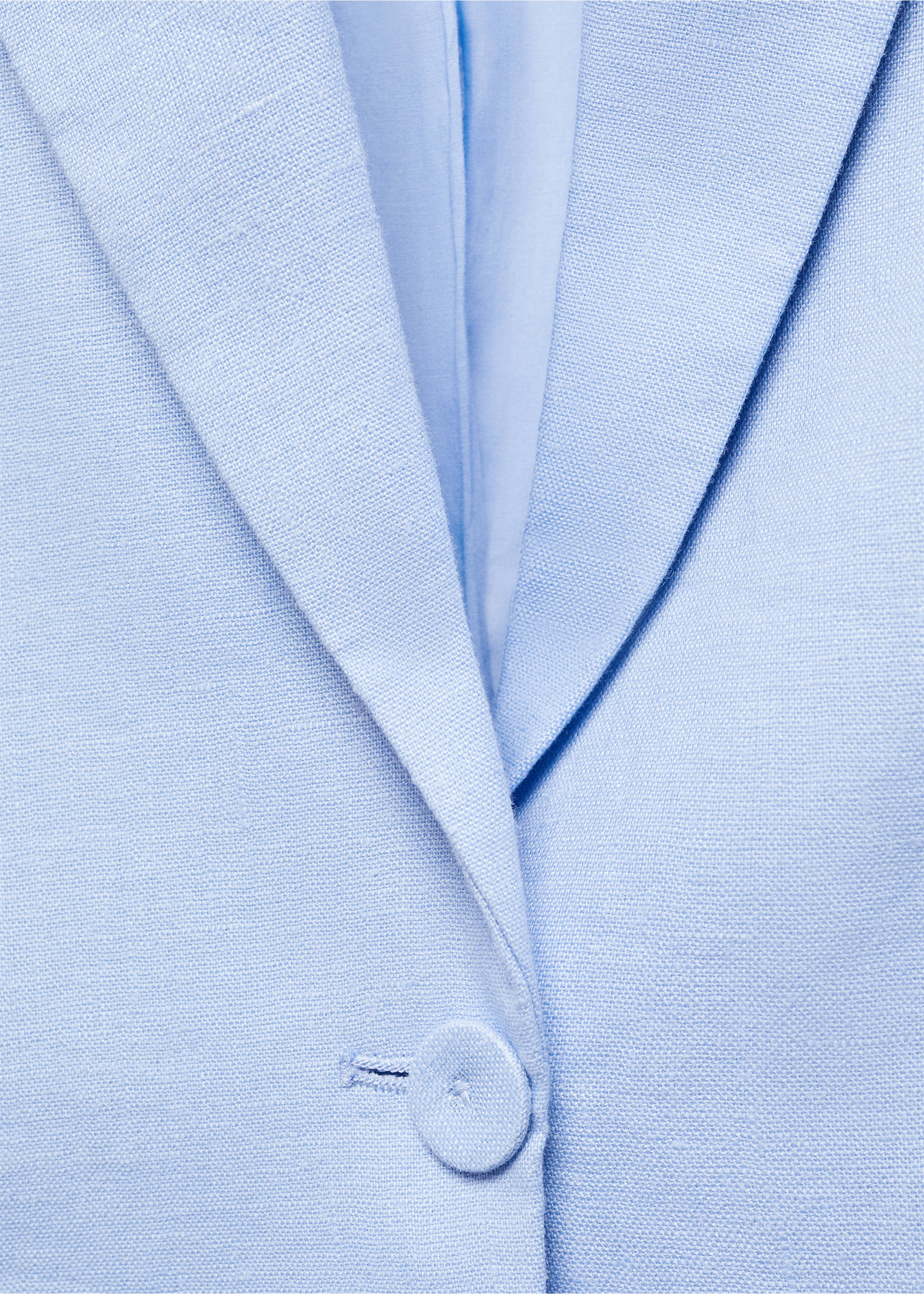 Blazer traje 100% lino - Detalle del artículo 8, Azul celeste. Ref: 67077112-00.