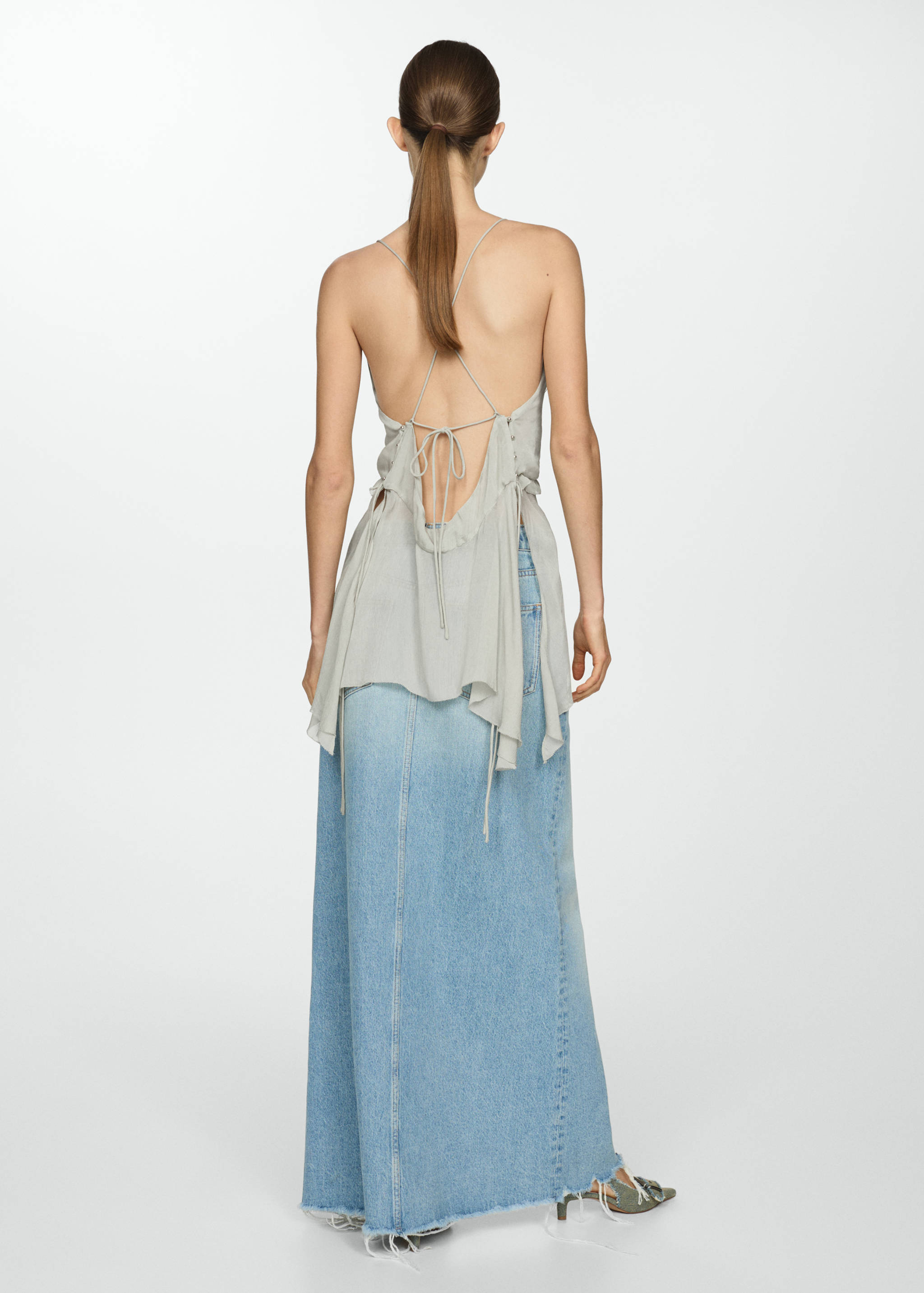 Top volants et perles - Verso de l’article