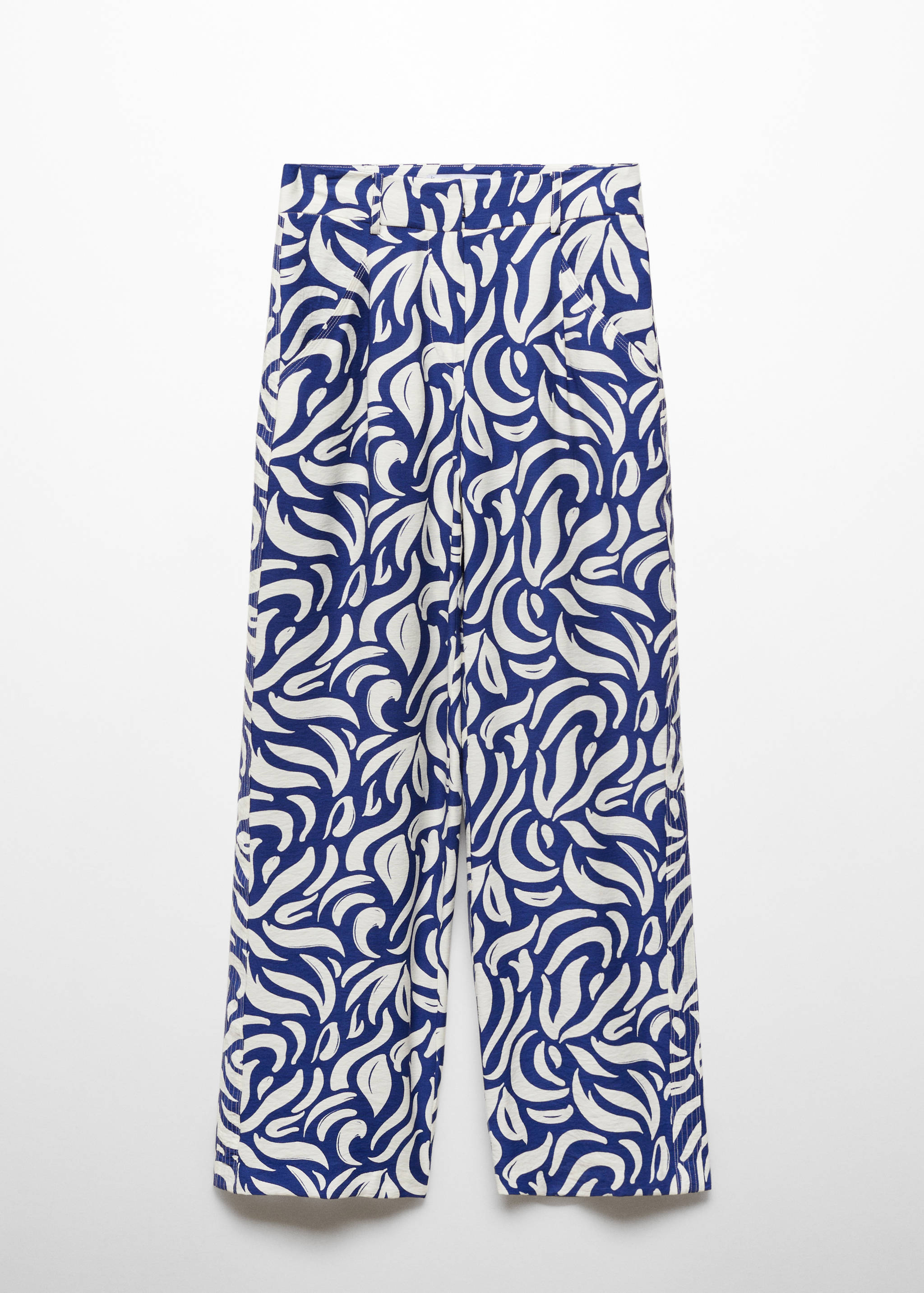 Wide leg printed trousers with pleats - Article without model
