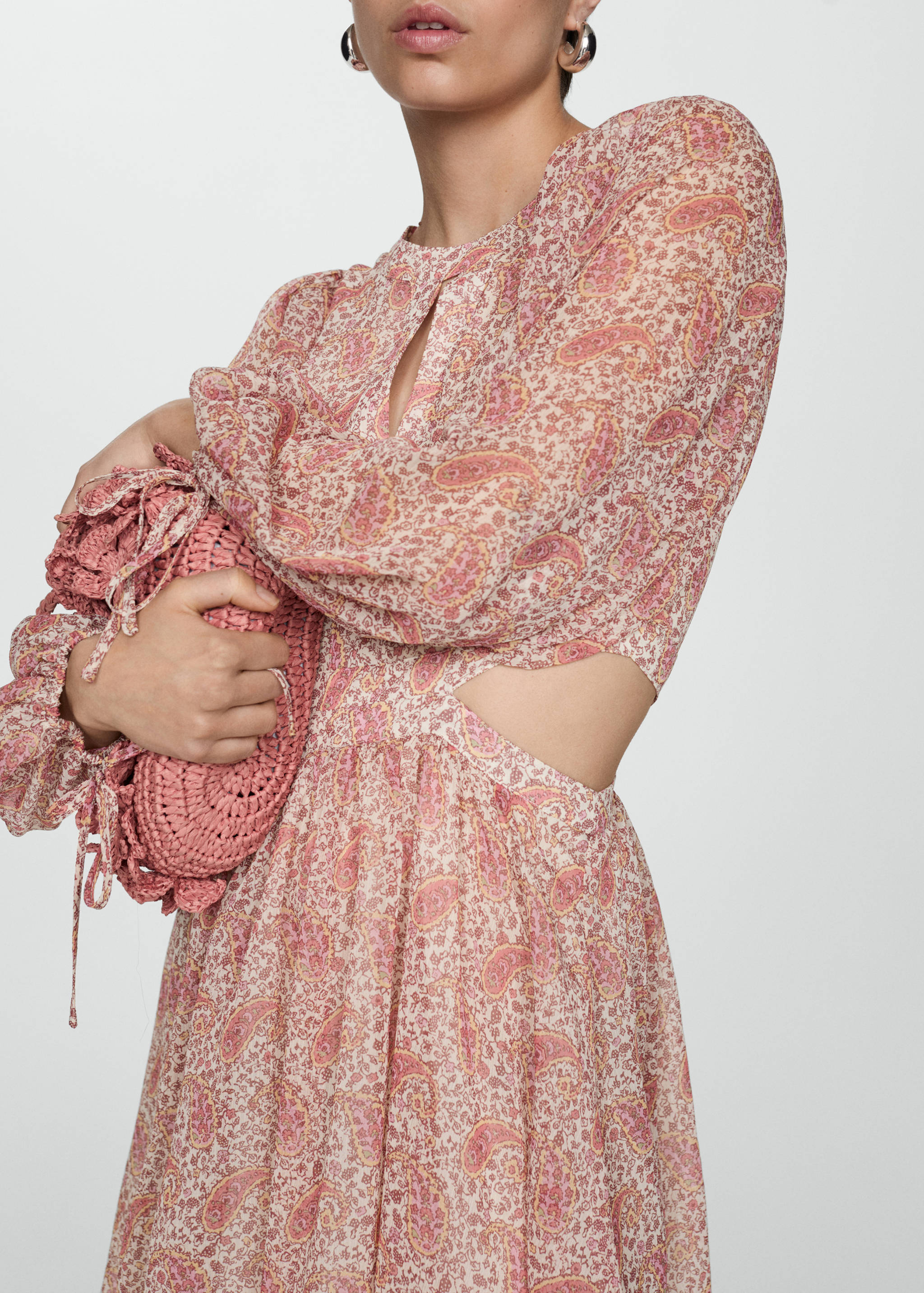 Paisley dress with openings - Details of the article 3