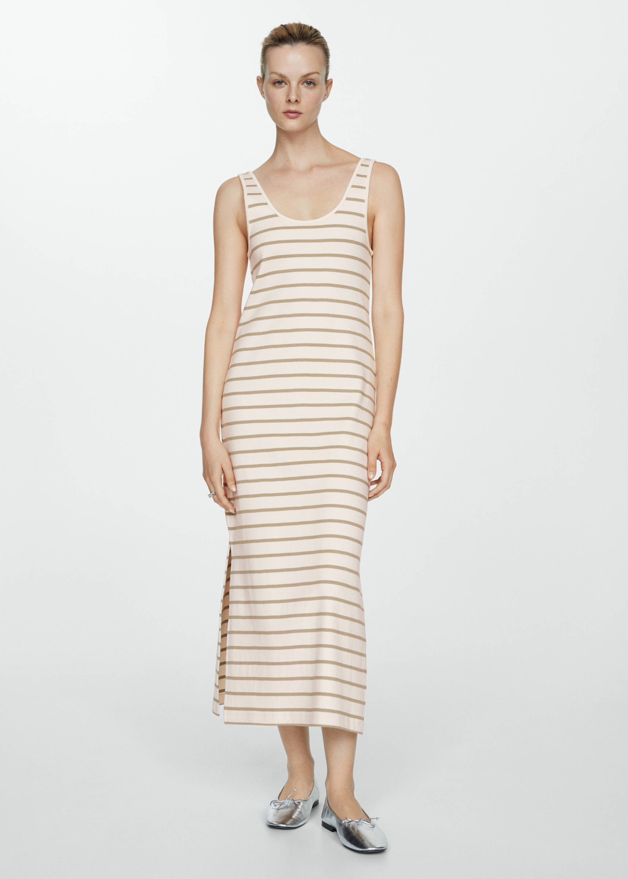 Cut-out striped dress - General plane