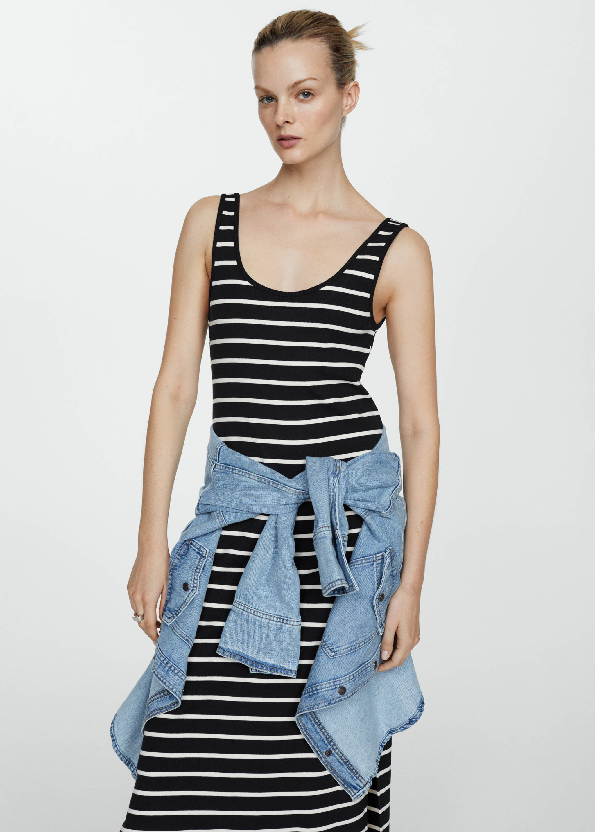 Cut-out striped dress - Medium plane