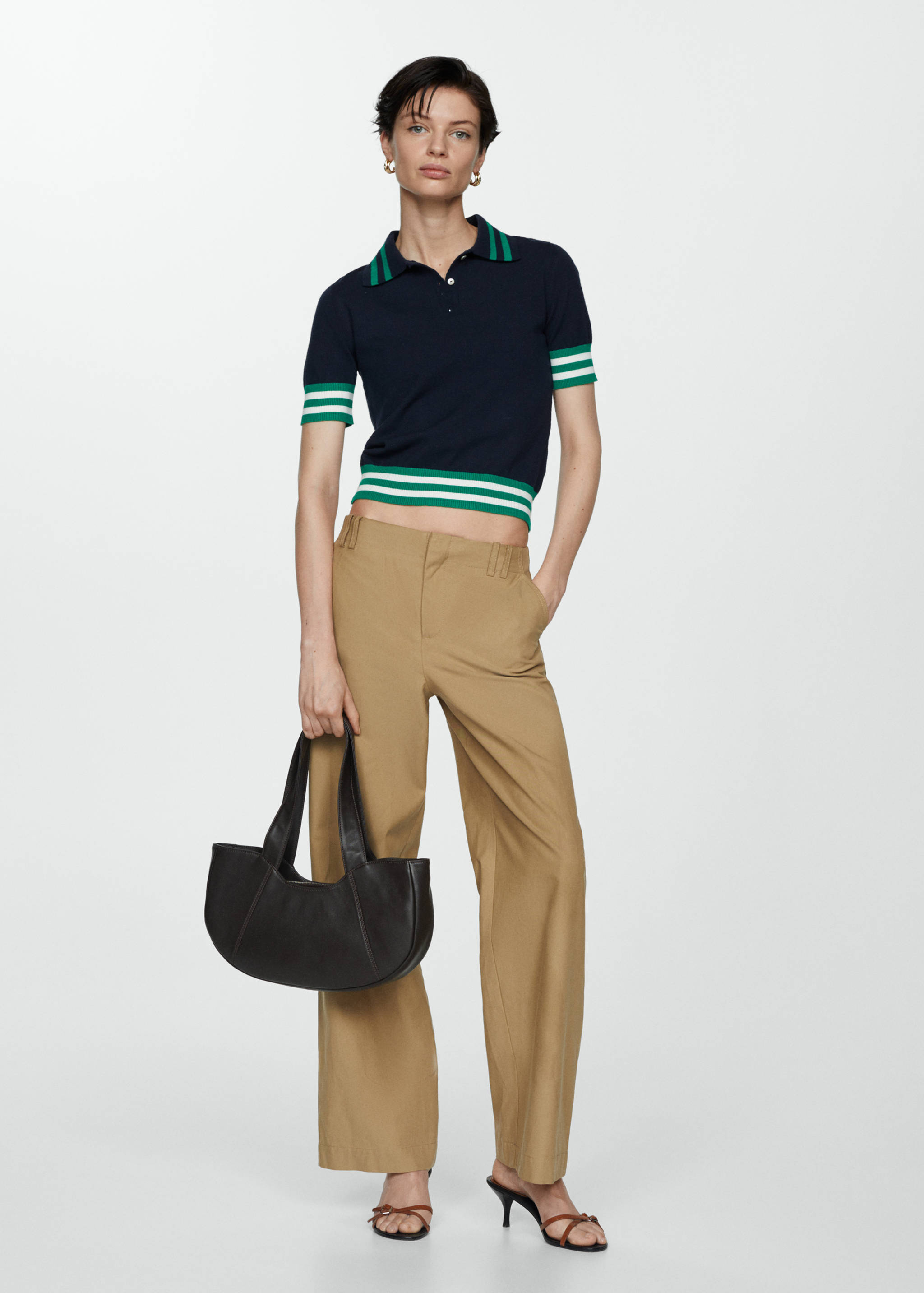 针织Polo领毛衣 - null