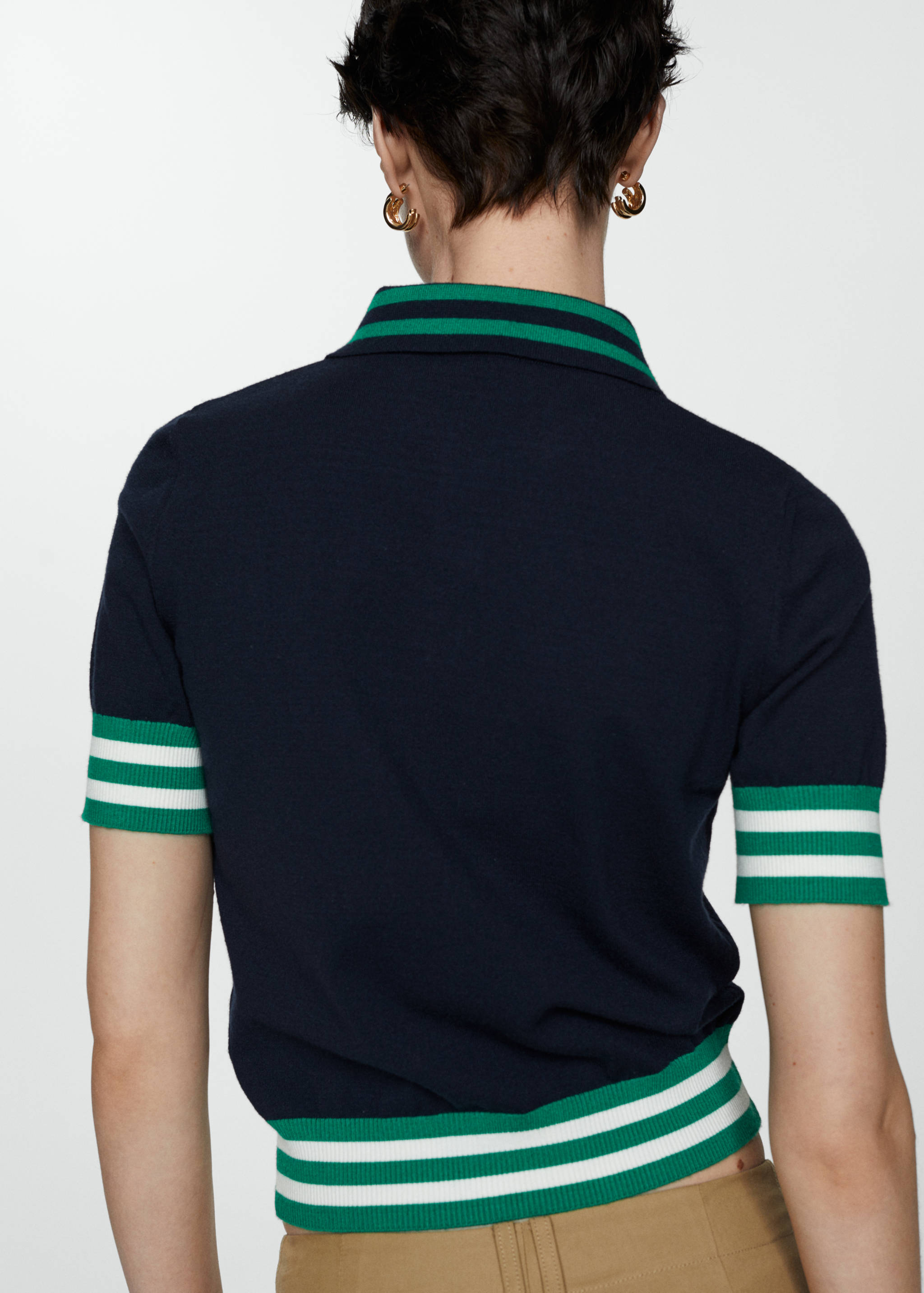 针织Polo领毛衣 - null