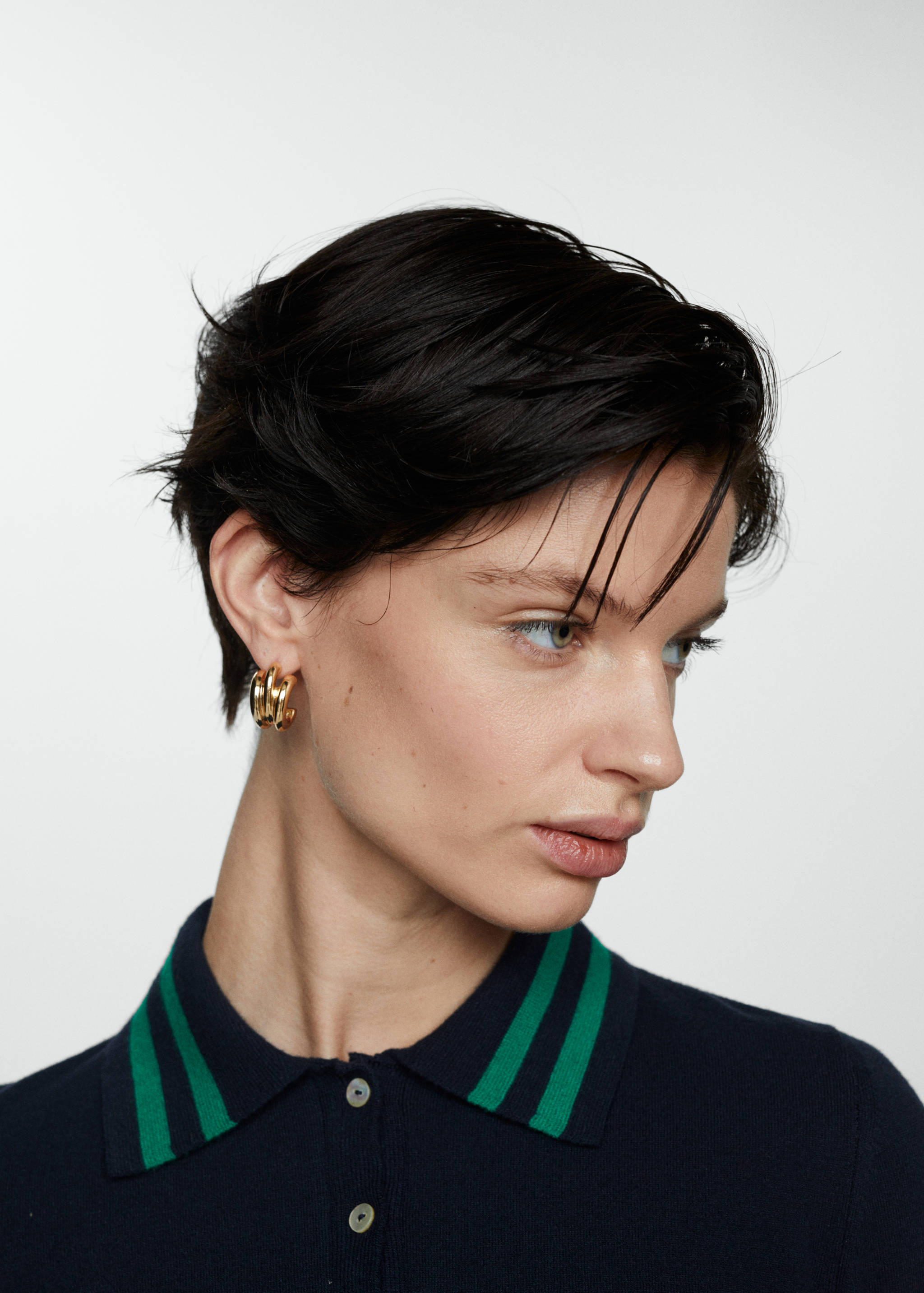 针织Polo领毛衣 - null