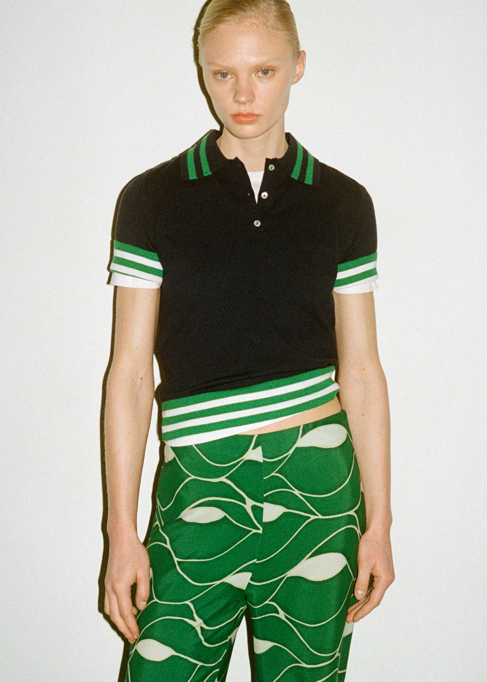 针织Polo领毛衣 - null