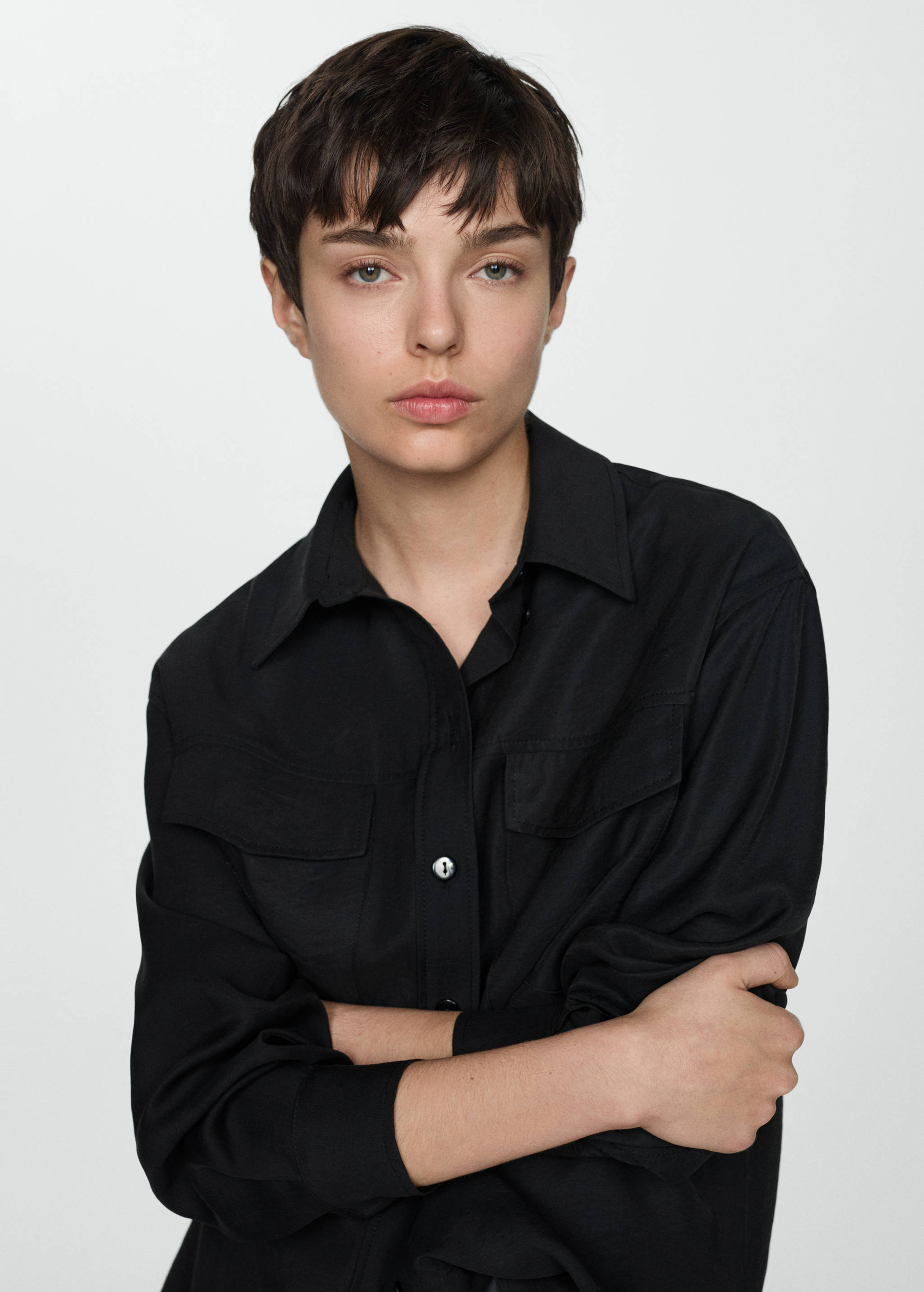 Рубашка из модала с карманами - Деталь изделия 1