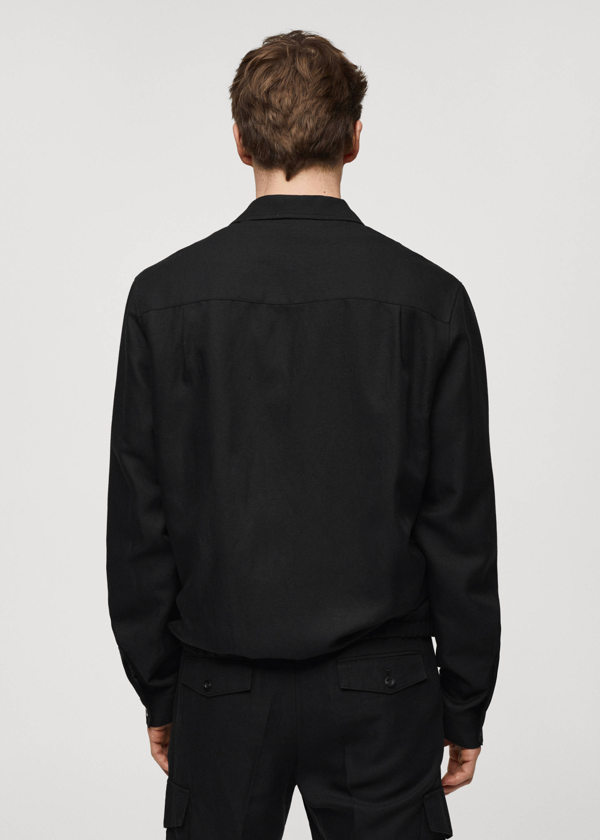 Surchemise slim-fit mélange de lin - Verso de l’article