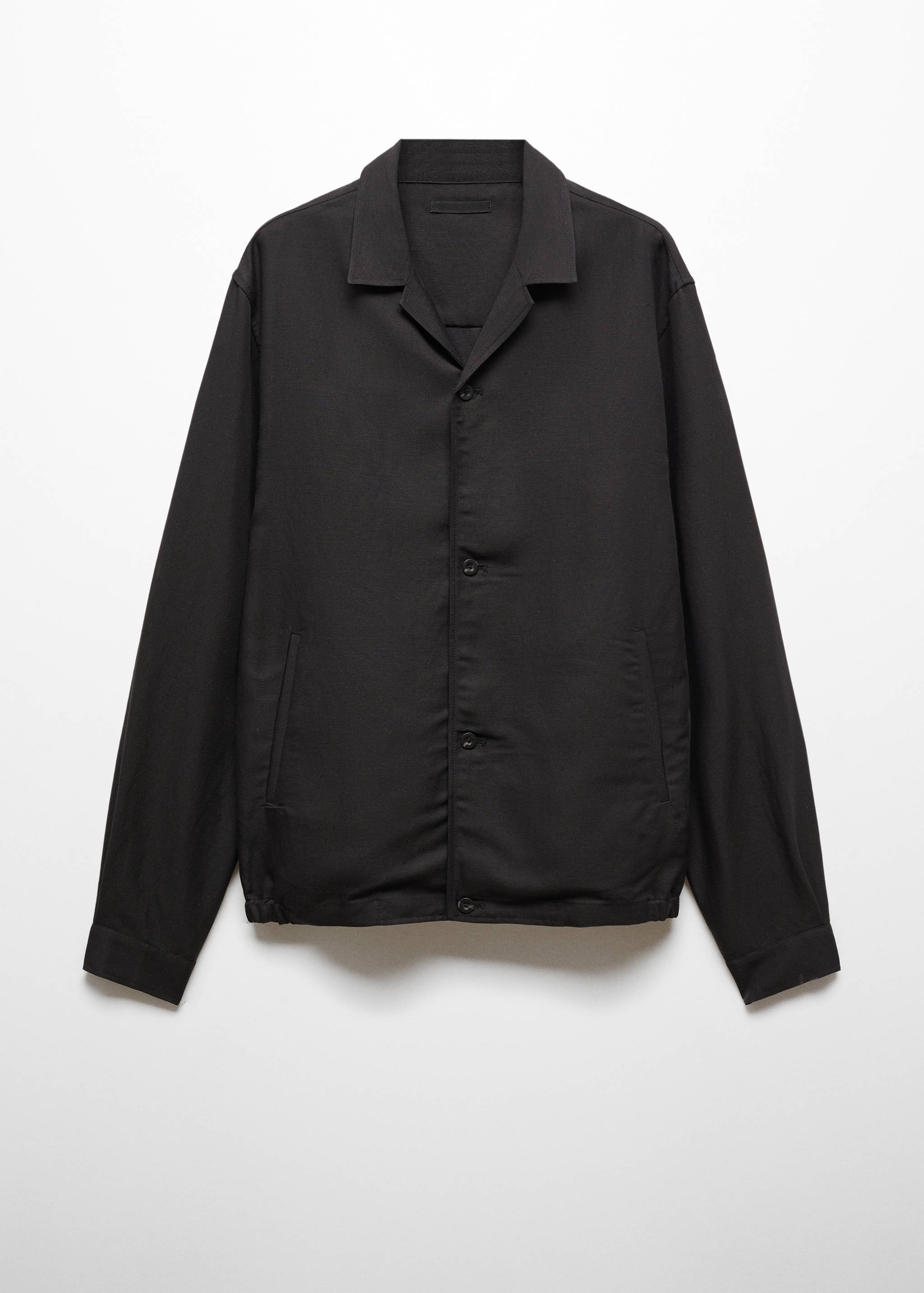 Slim-fit linen-blend overshirt - Article without model