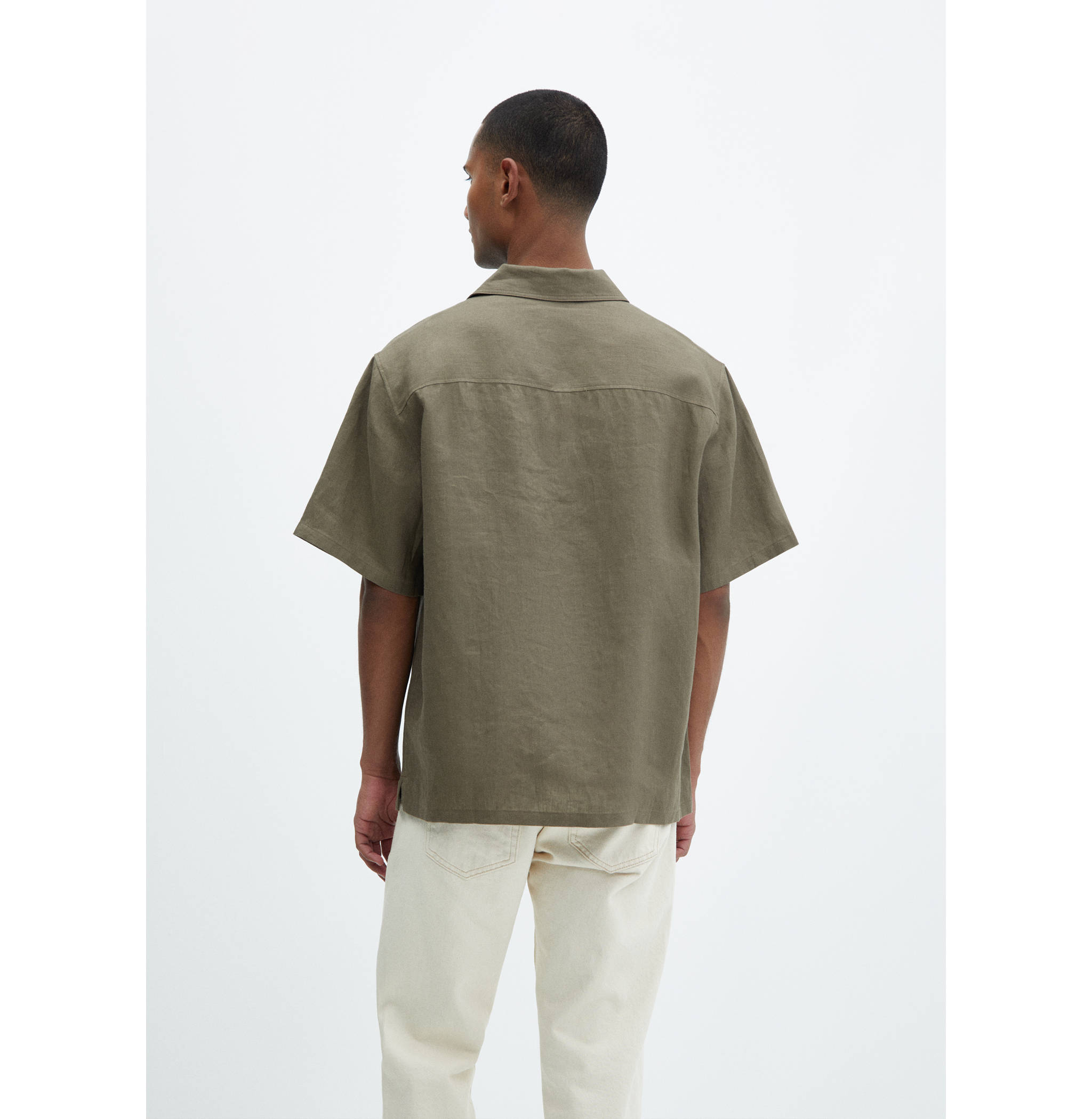 Chemise regular-fit 100 % lin poche - Verso de l’article