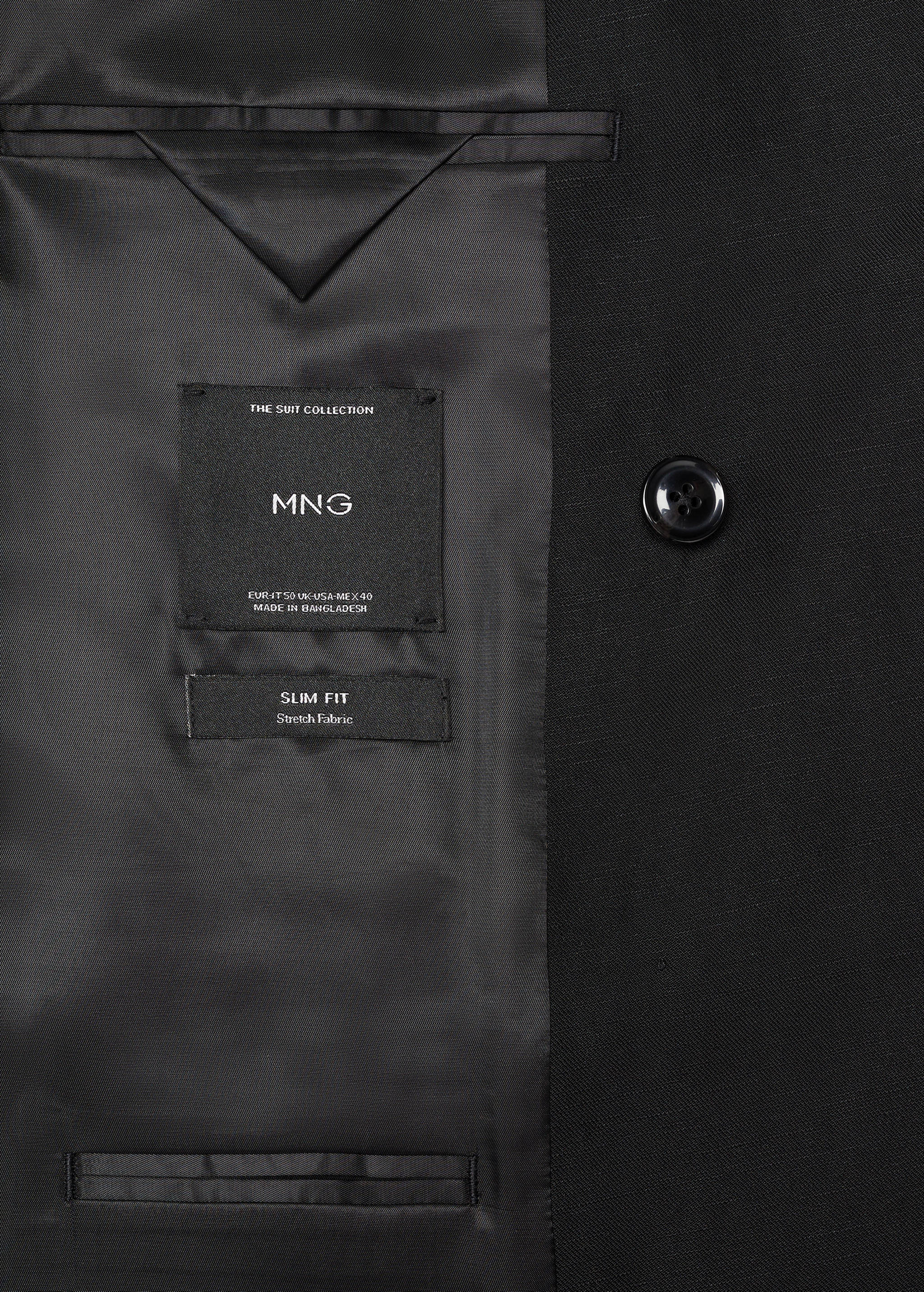 Linen lyocell double-breasted suit jacket - Details of the article 8