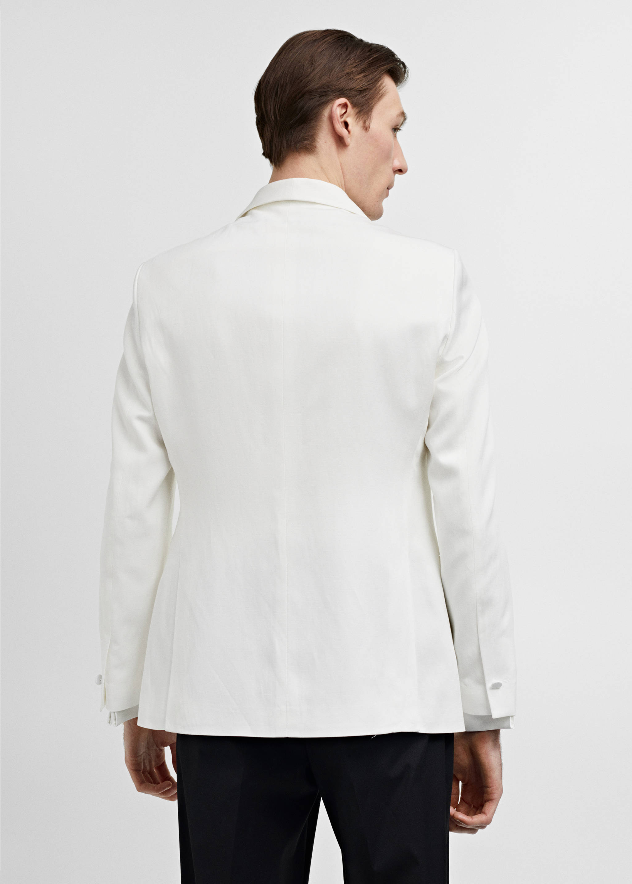 Slim-fit Tencel linen tuxedo jacket - Reverse of the article