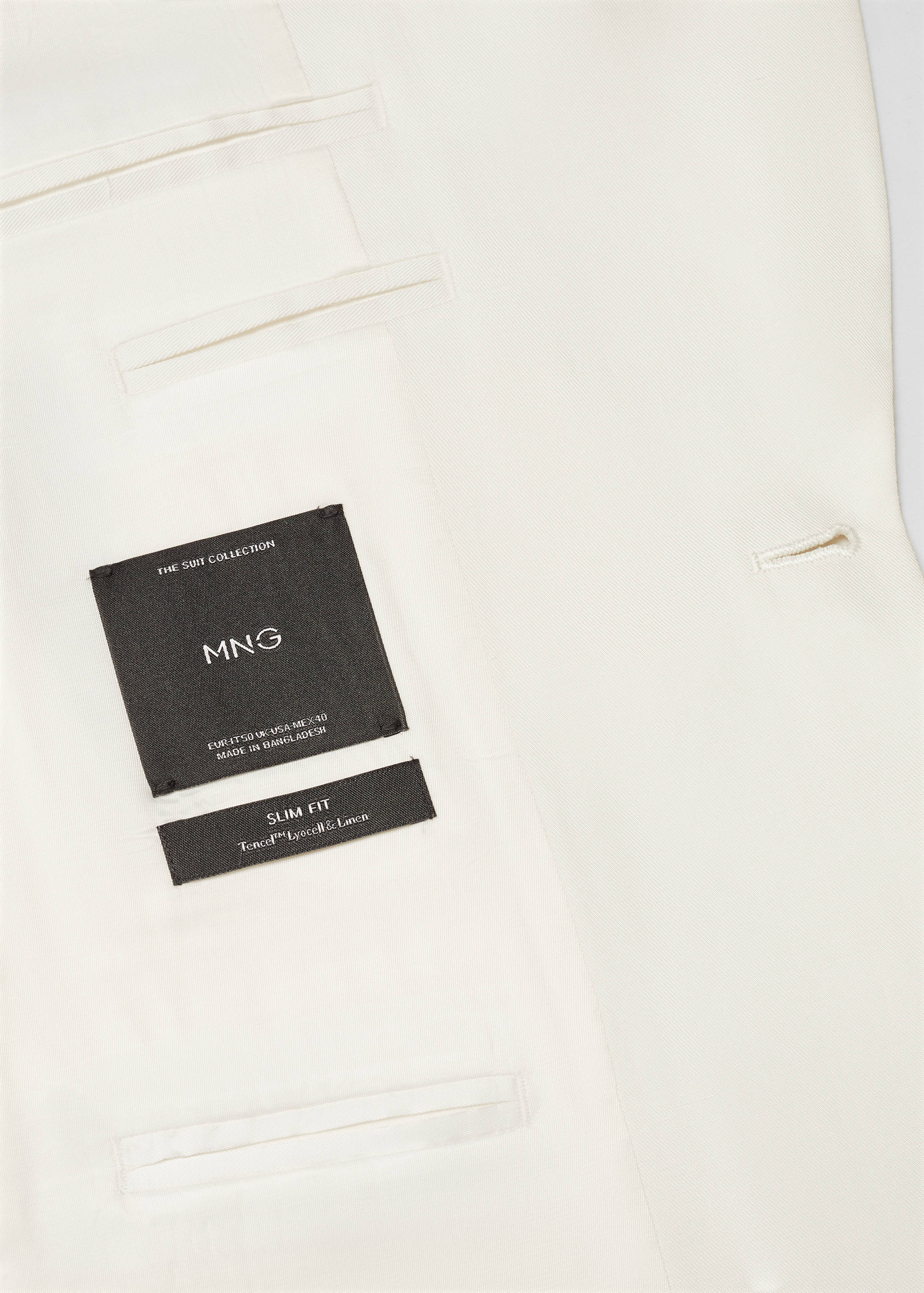 Slim-fit Tencel linen tuxedo jacket - Details of the article 0