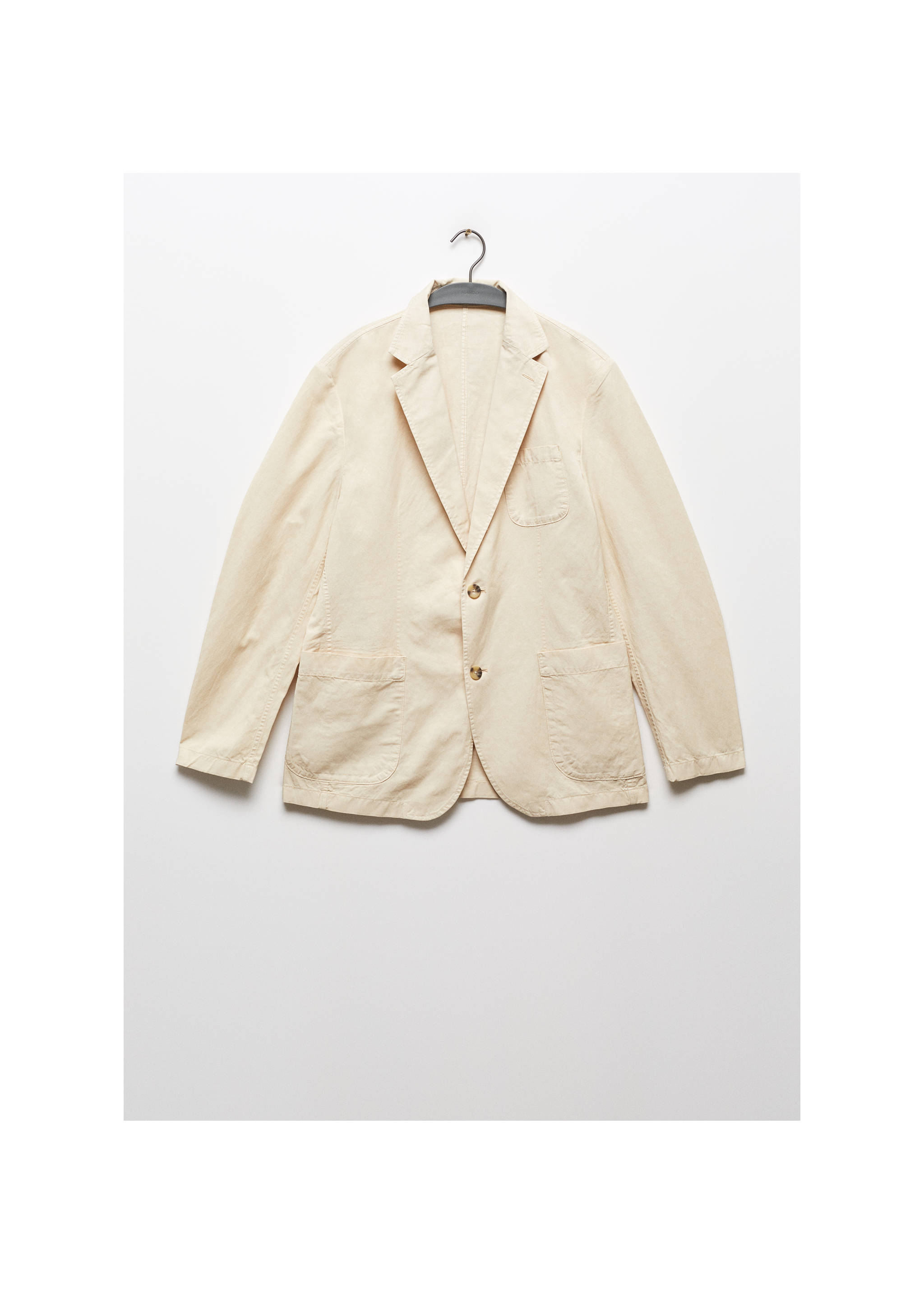 Americana slim fit lino algodón - Artículo sin modelo, Beige. Ref: 67077696-00.